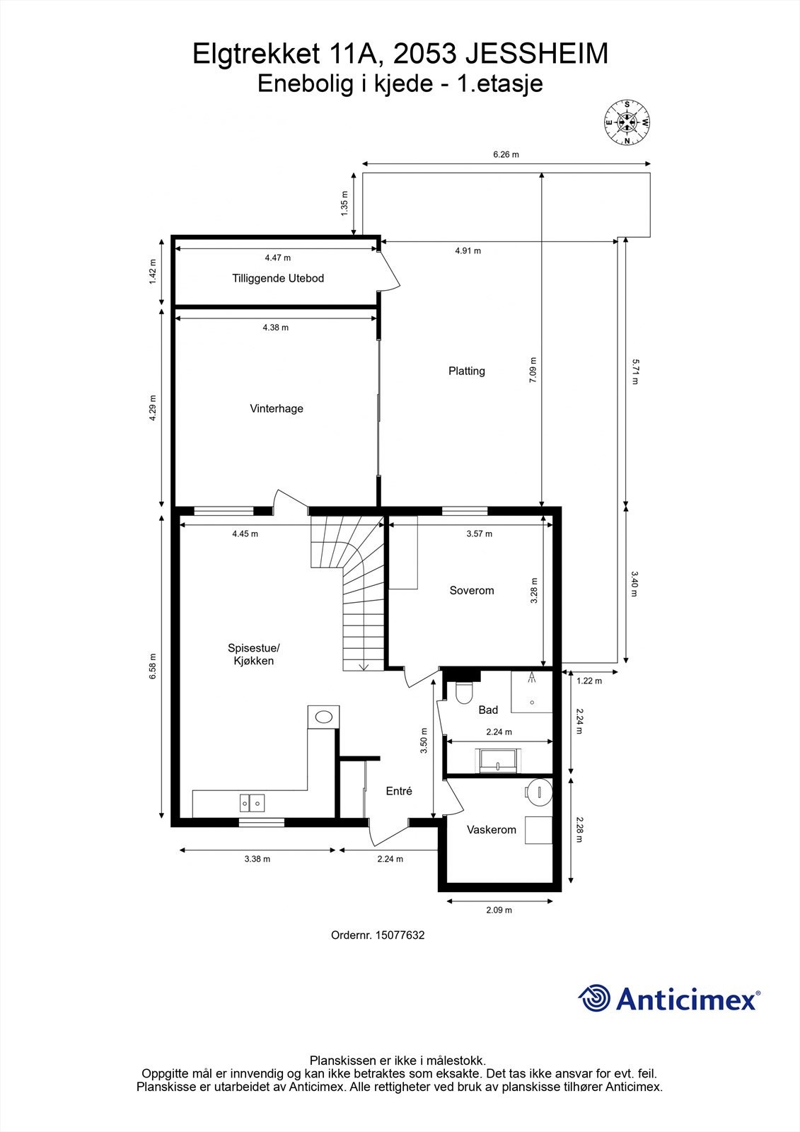 Plantegning 1. etasje Galleribilde