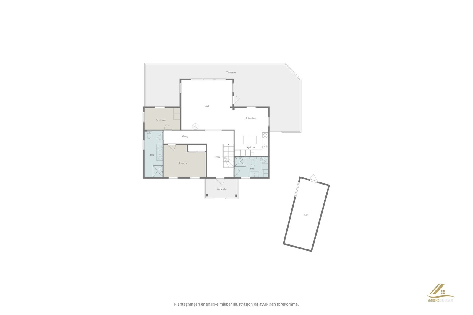 Plantegning 1.etasje Galleribilde