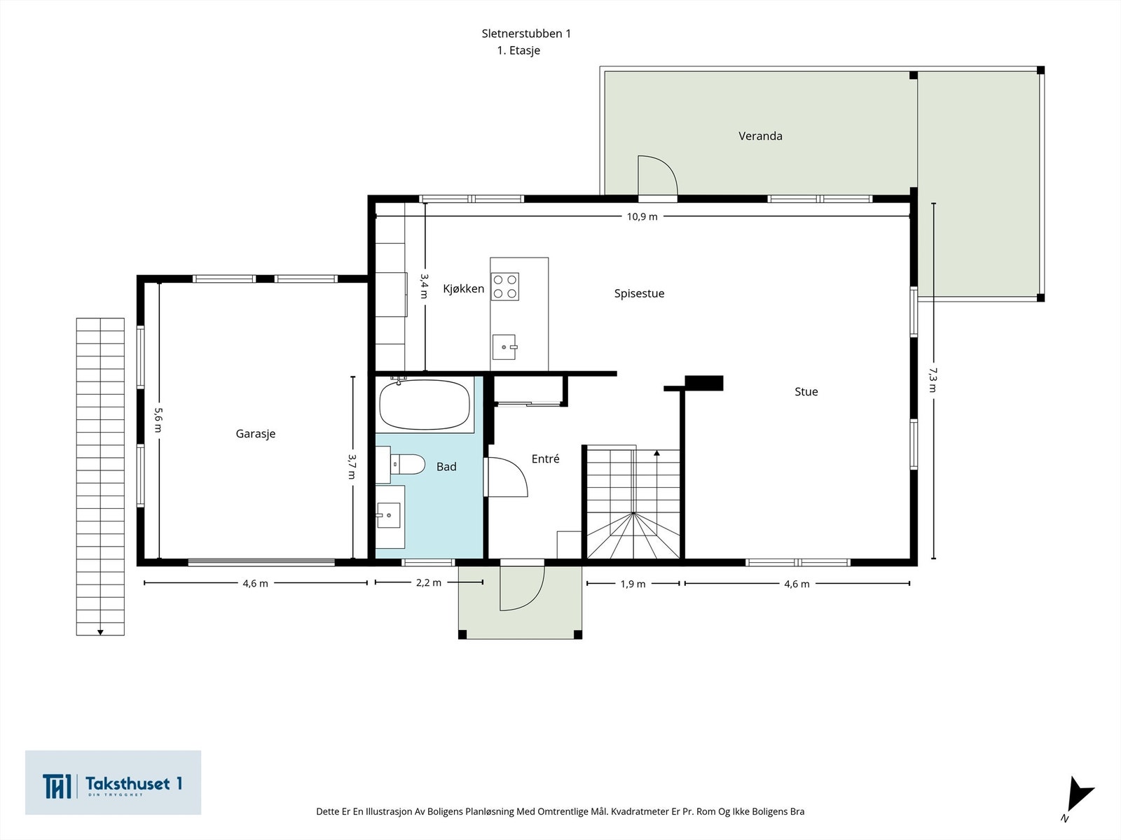 Plantegning 1.etg. Galleribilde