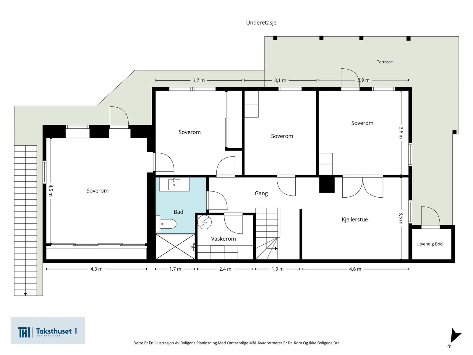 Plantegning U.etg. Galleribilde
