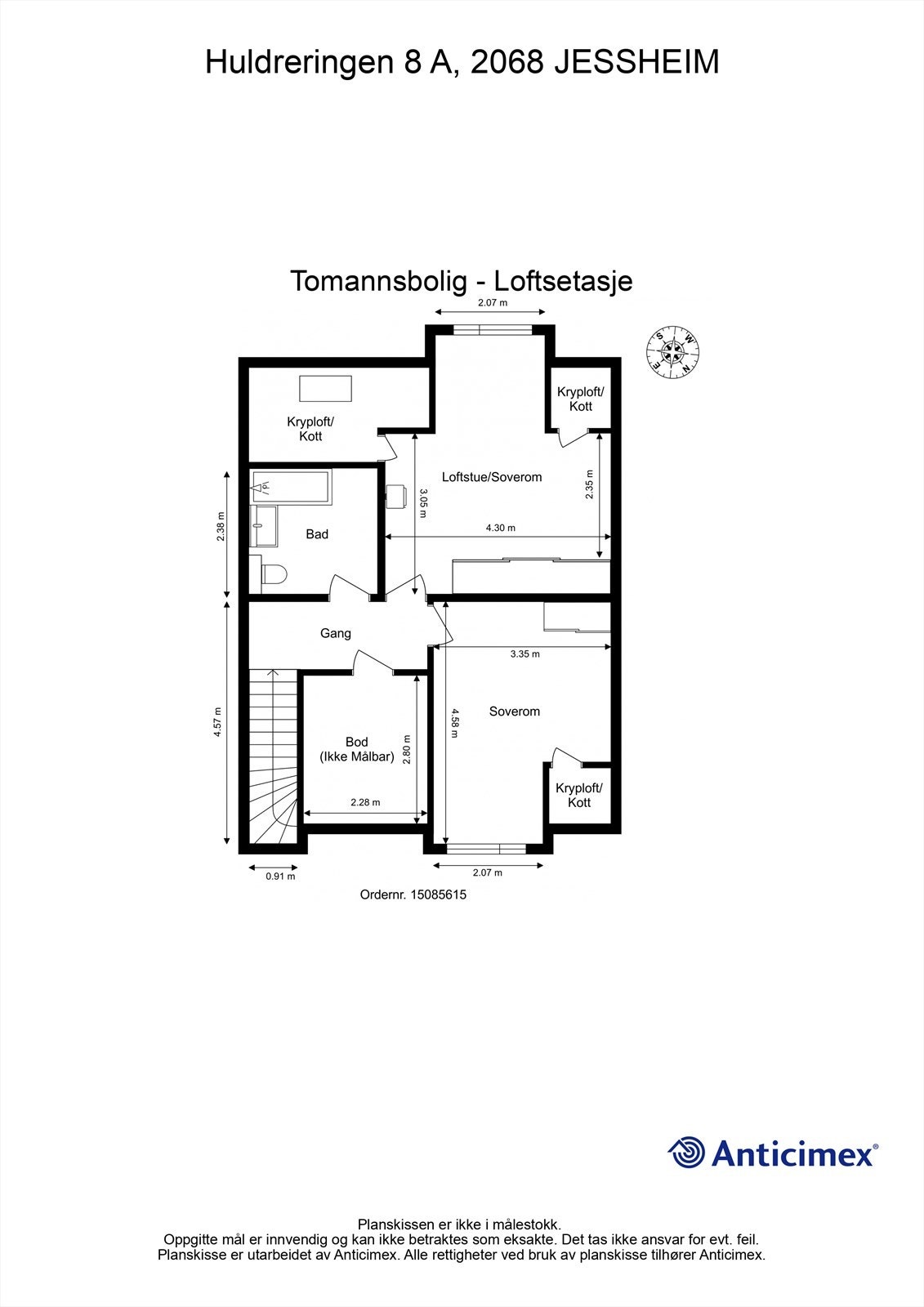 Plantegning 2. etasje Galleribilde