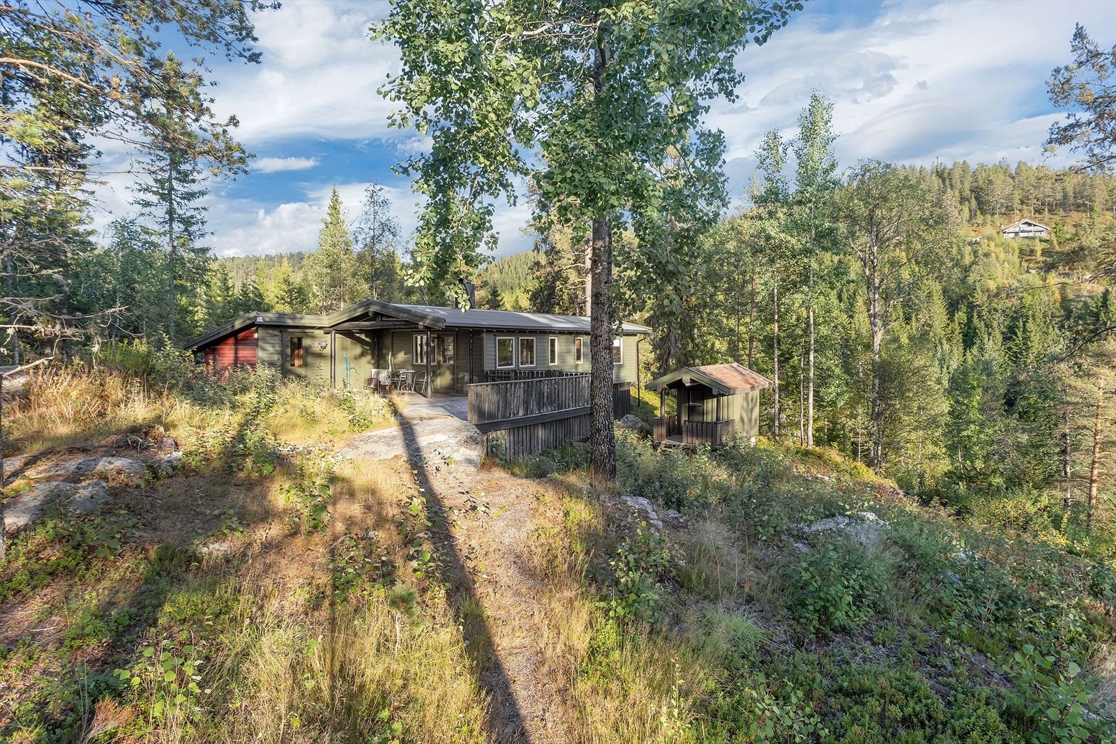 Eiendommen ligger i et etablert hyttefelt ved Store Reiårsvatn. Galleribilde