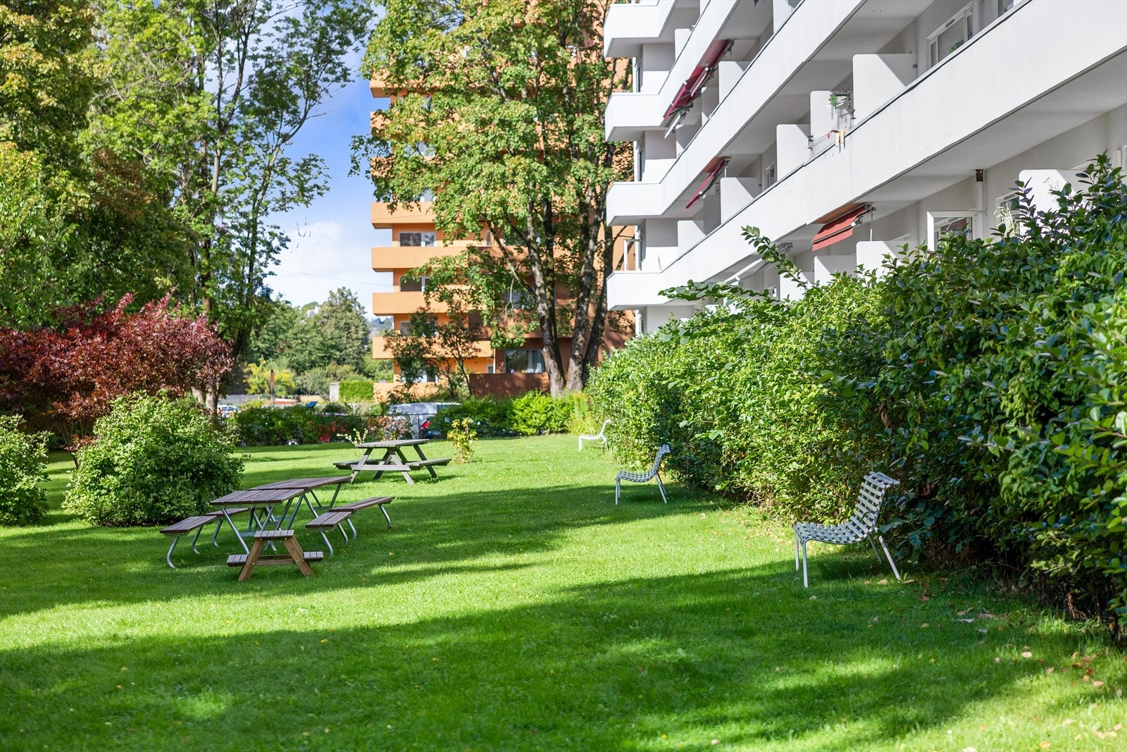 Fellesarealene er pent opparbeidet med sittegrupper Galleribilde