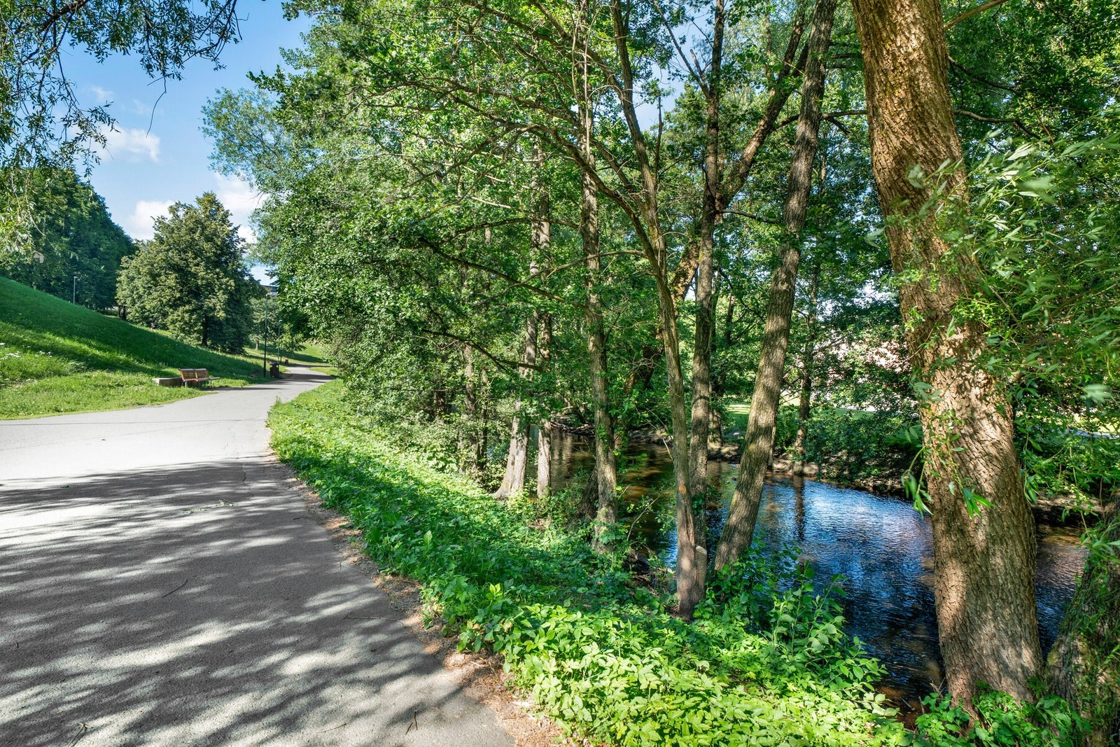 Leilighetens beliggenhet regnes som indrefileten på Sagene, tilbaketrukket, frodig og stille, samtidig med svært kort vei til Akerselva. Galleribilde