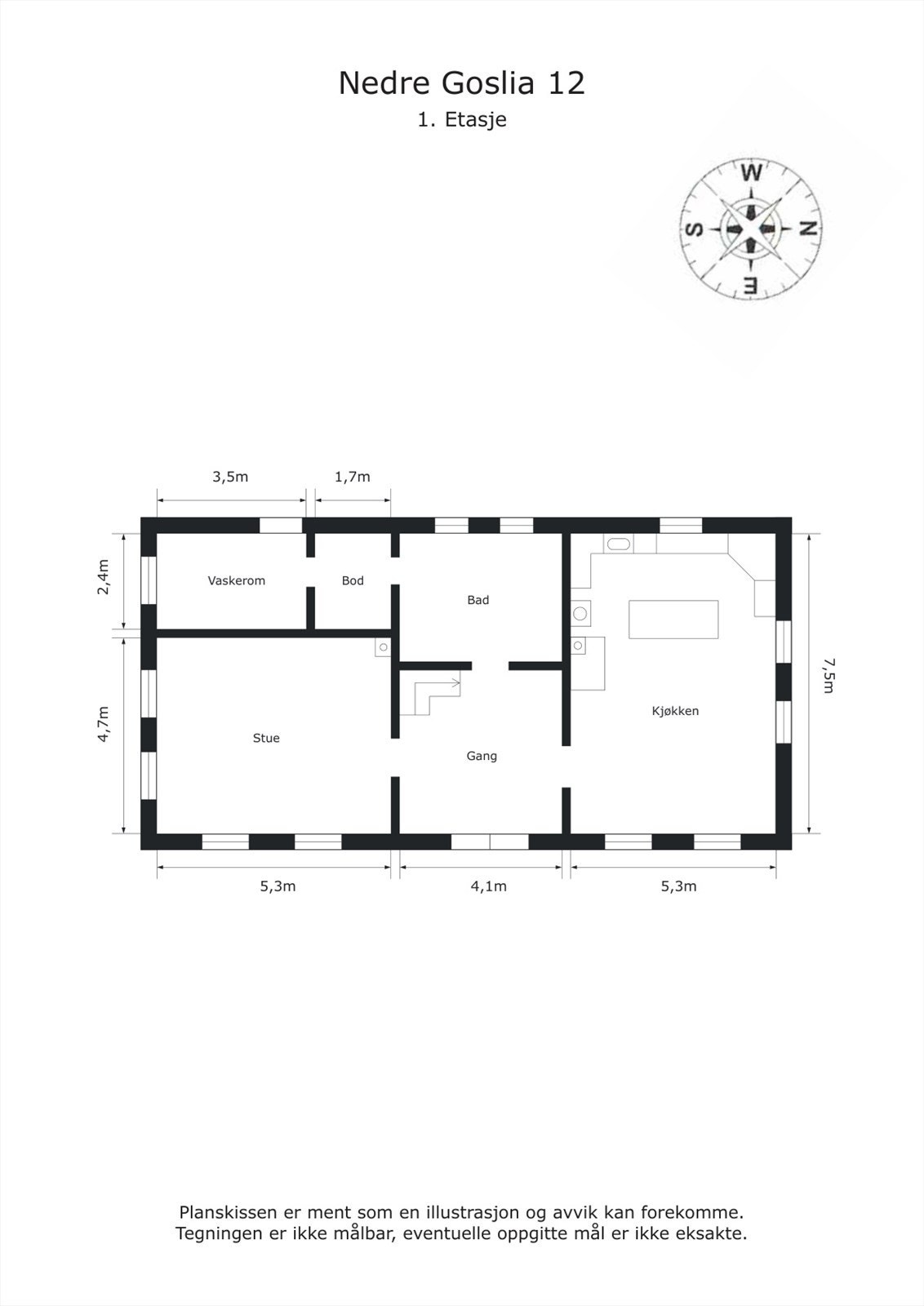 Plantegning 1.etasje Galleribilde