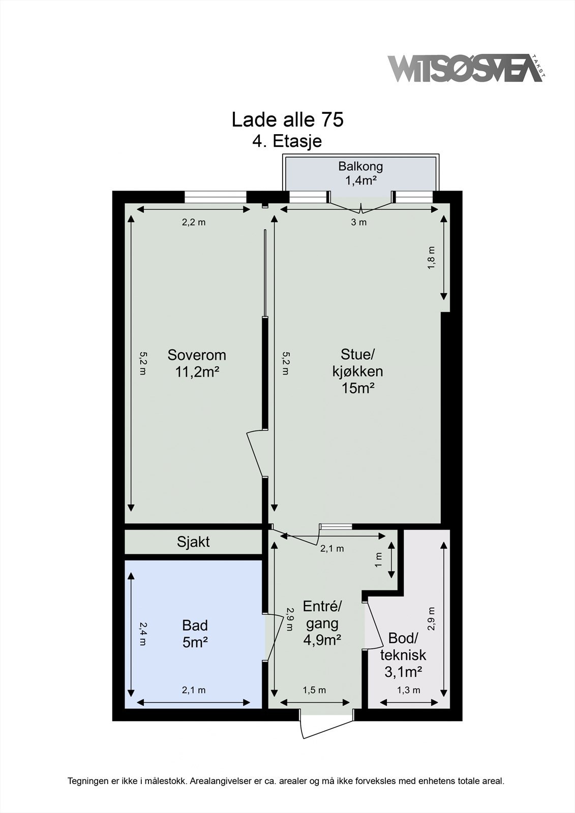 Planskisse 4. etg. Galleribilde