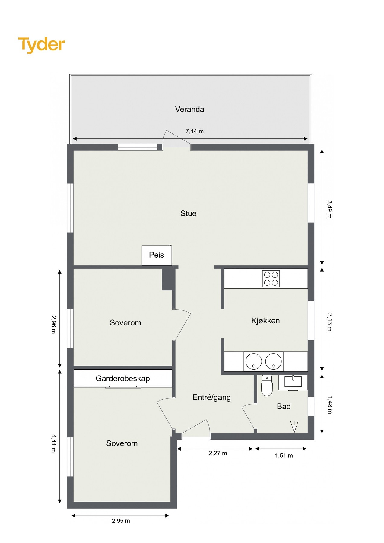Plantegning Galleribilde