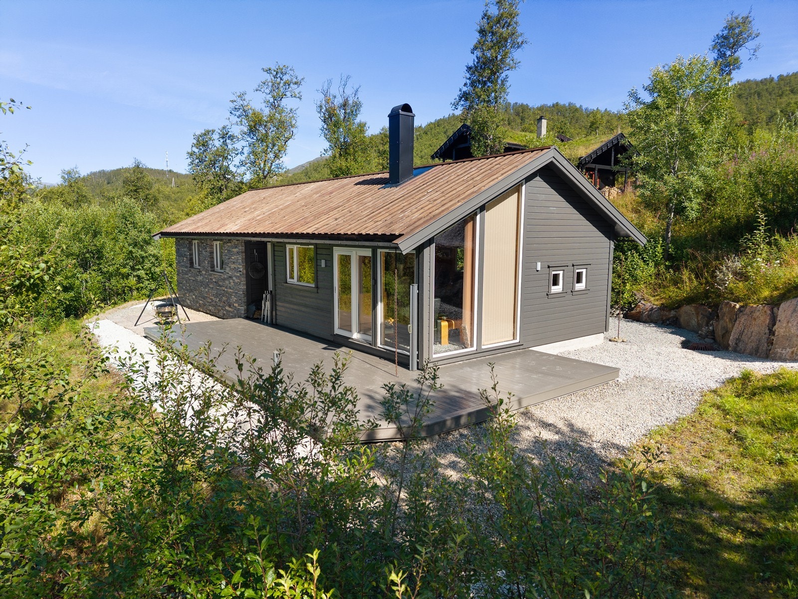 Her får du ei koseleg hytte med flott beliggenheit på Filefjell. Galleribilde