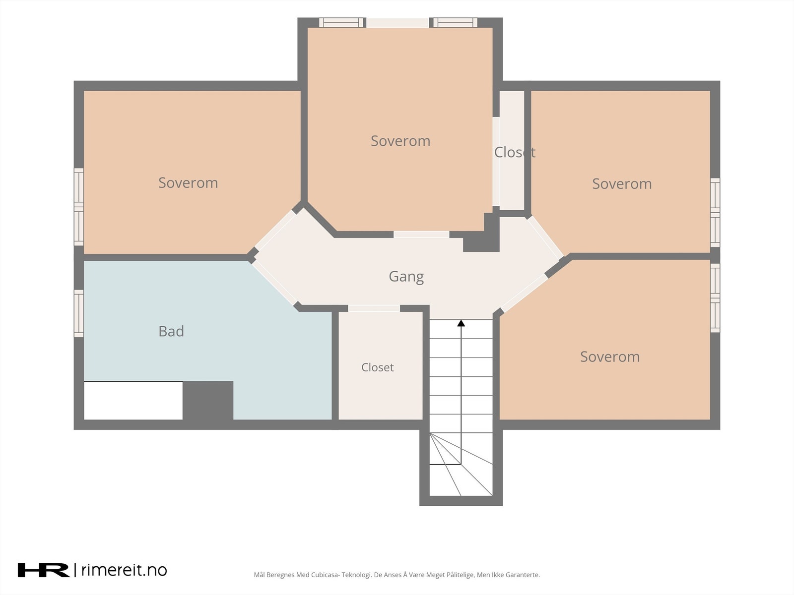 Plantegning loftsetasje. Galleribilde