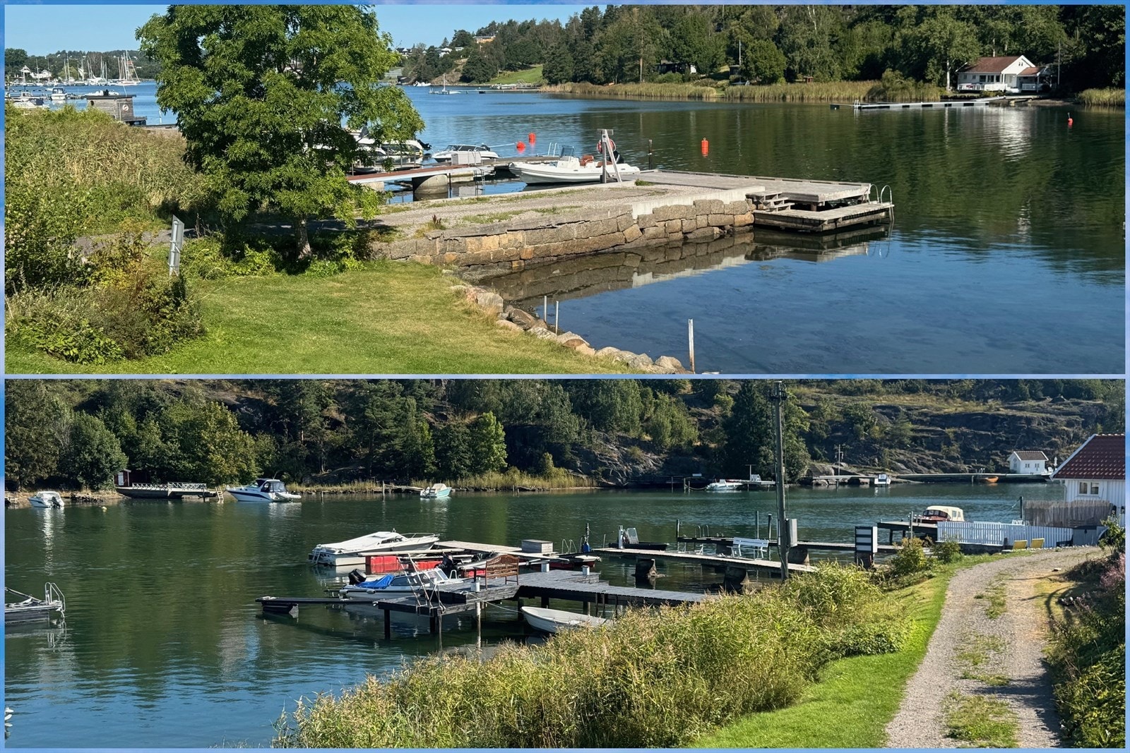 Avstanden fra eiendommen og ned til sjølinjen i Nesbryggsundet er kort med gangavstand til kommunal badeplass og gjestebrygge med bademuligheter hvor man kan ta et forfriskende bad. Galleribilde