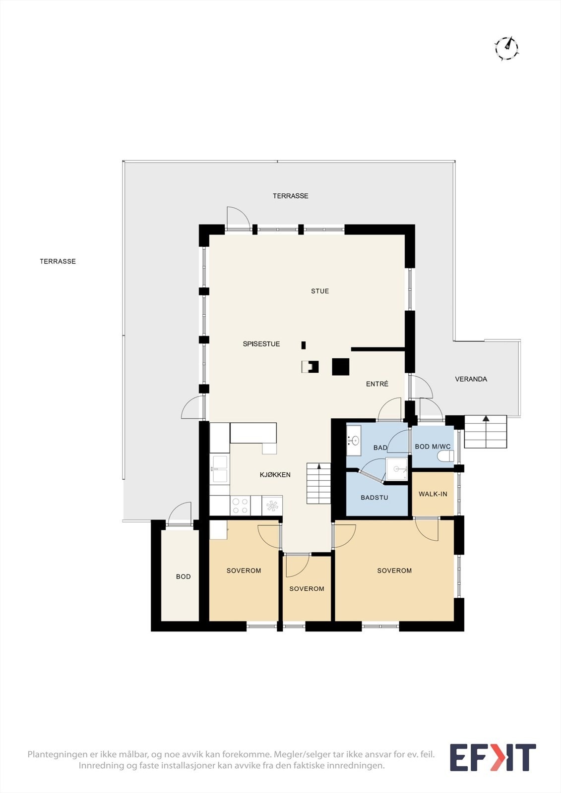 Plantegning 1. etasje Galleribilde