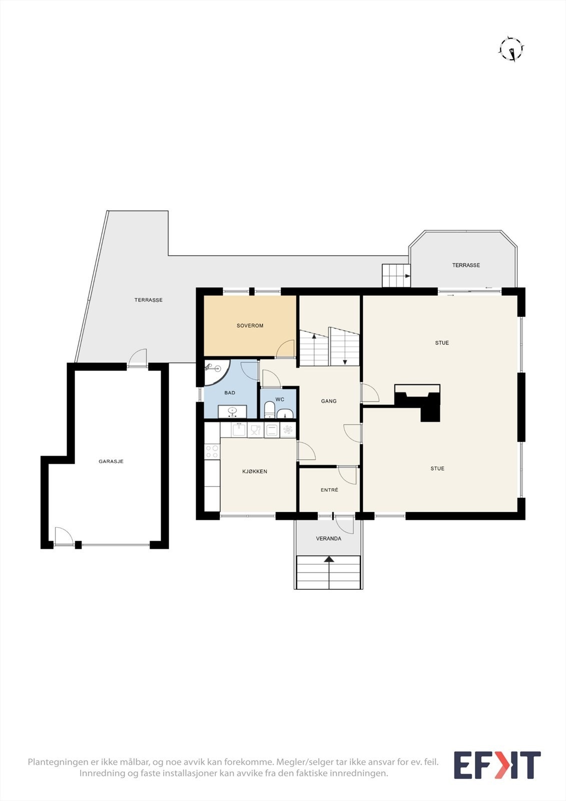 Plantegning 1. etasje Galleribilde