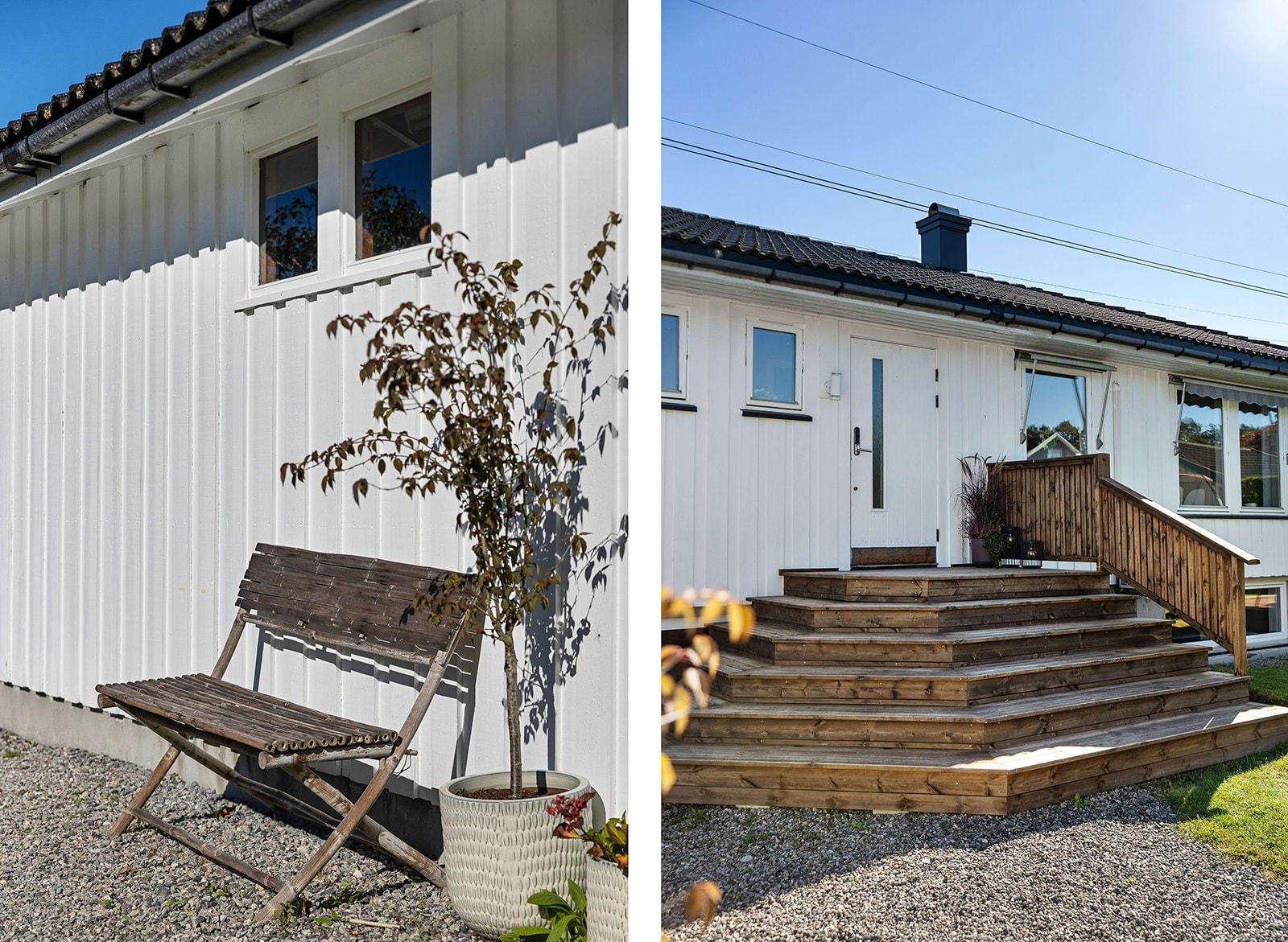 Inngangsparti med ny tretrapp etablert i 2024. Galleribilde