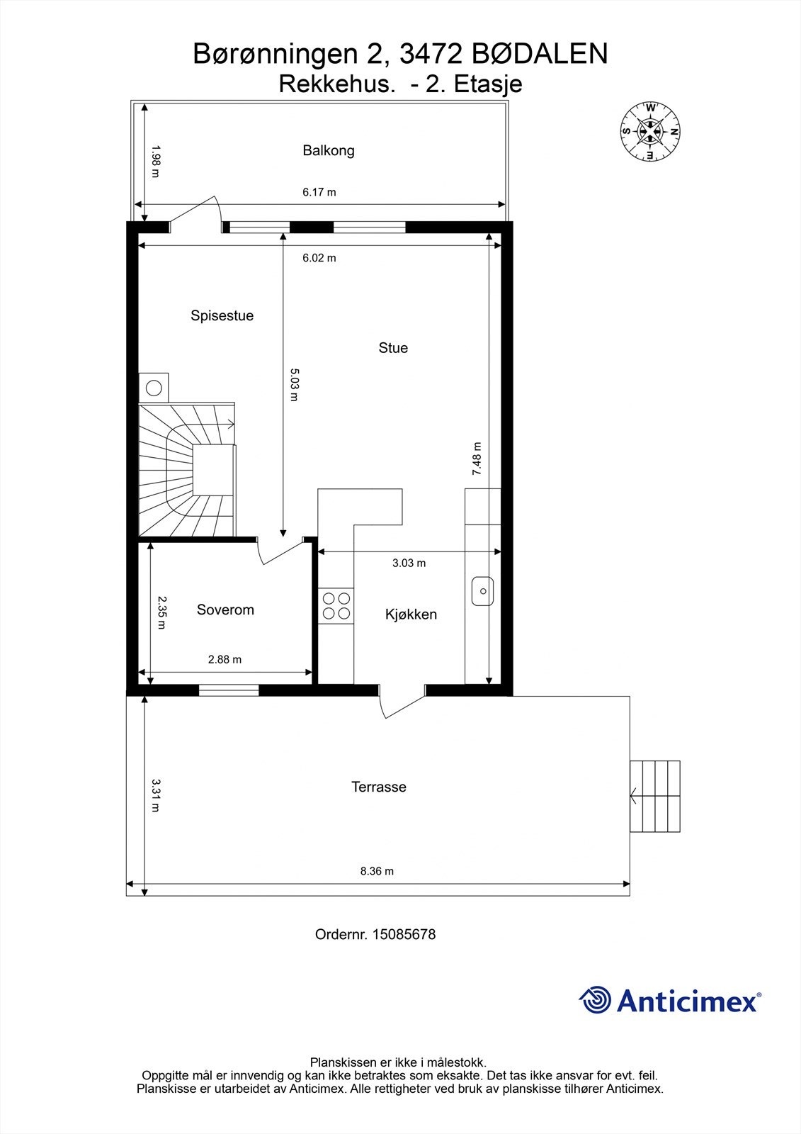 Plantegning 2. etasje Galleribilde