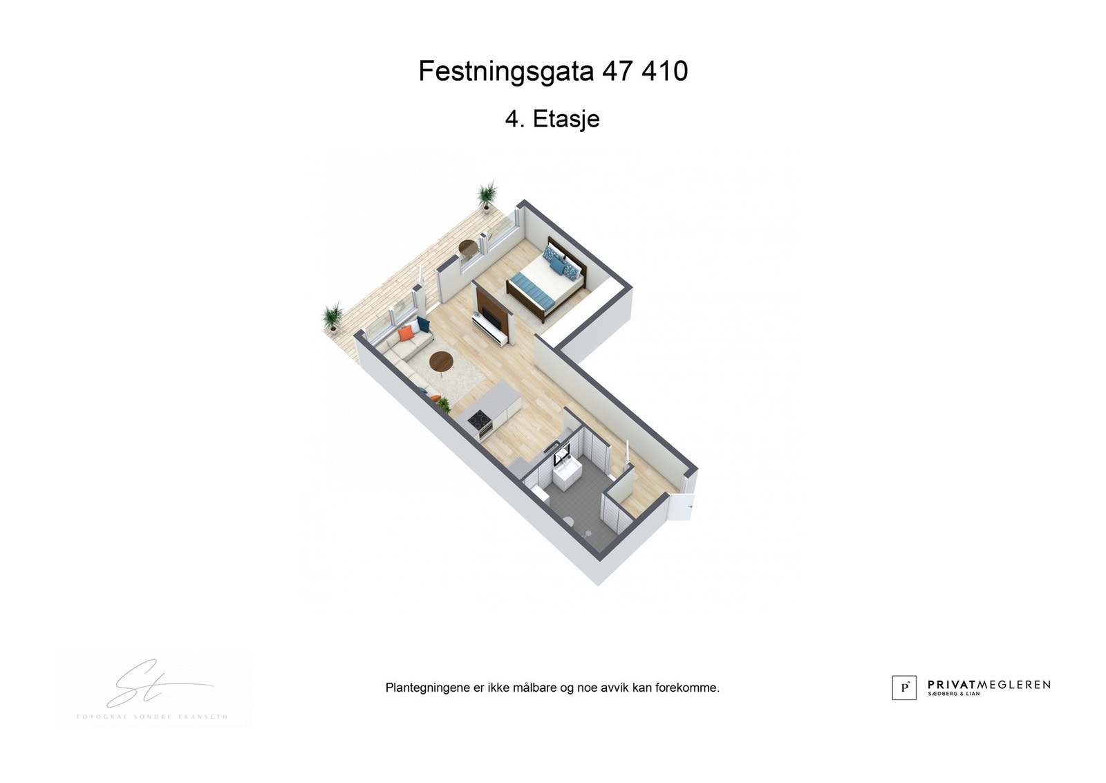 Plantegning 4. etasje - ikke målsatt, kun en illustrasjon. Galleribilde