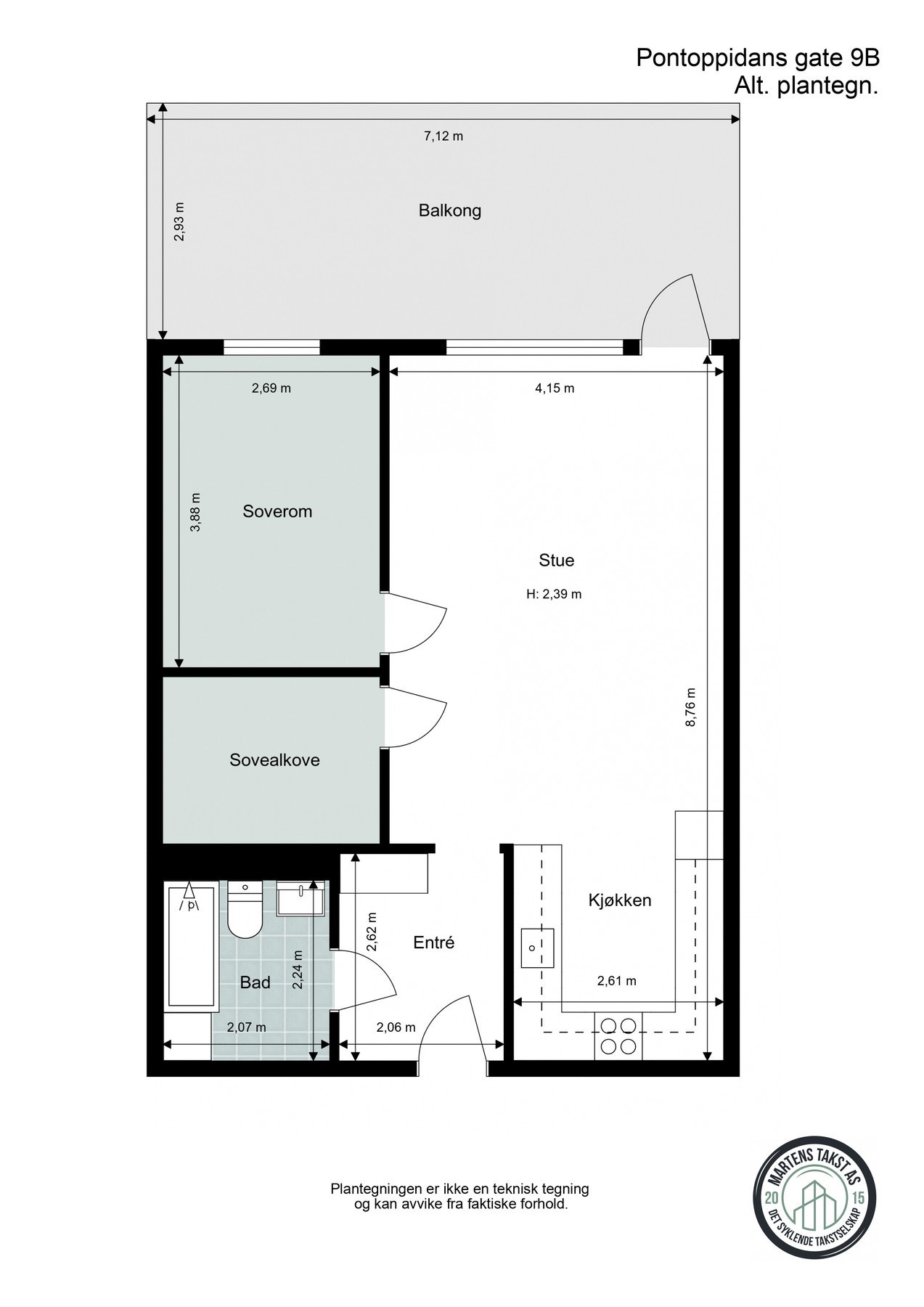 Alternativ plantegning. Galleribilde