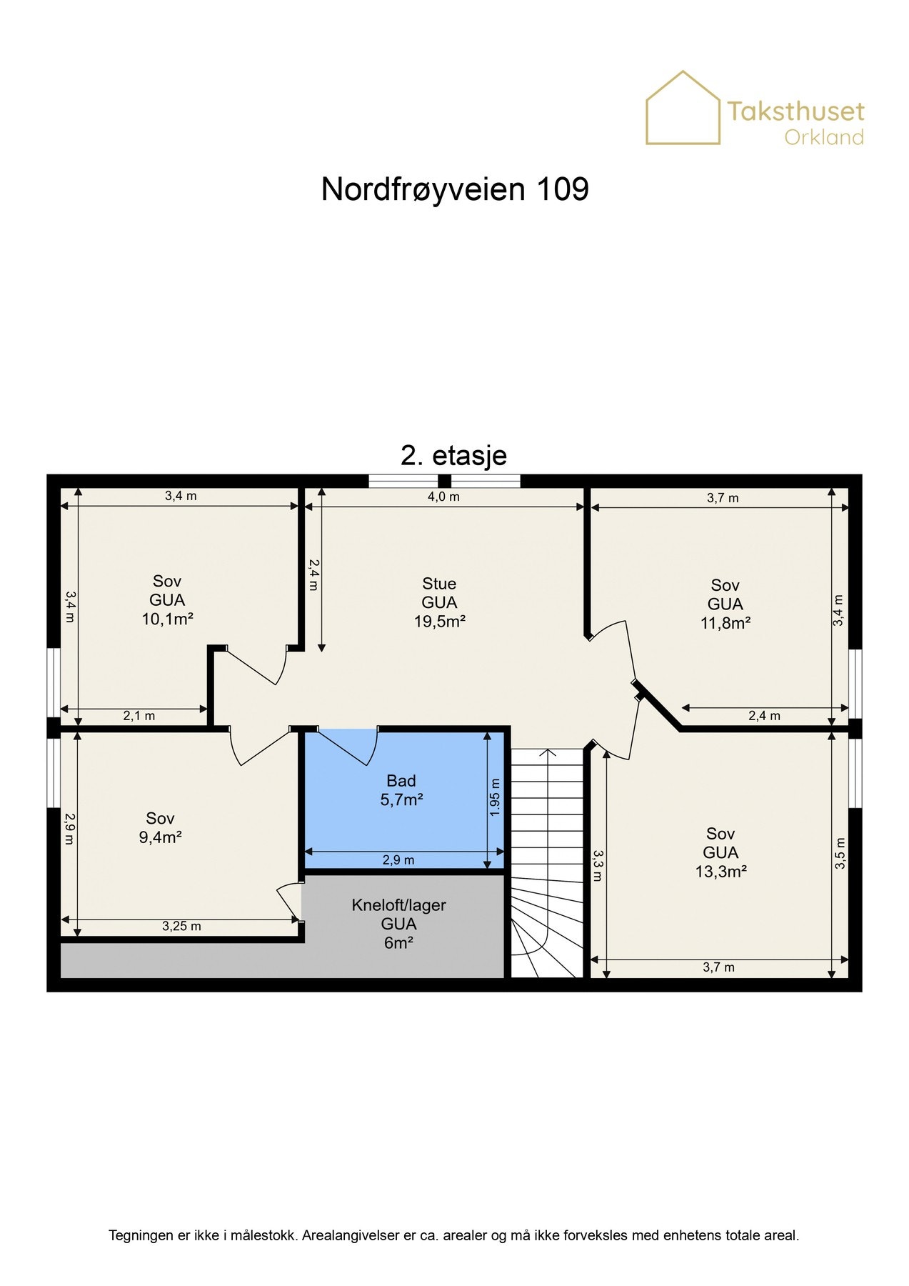 Plantegning av boligens 1. etasje. Galleribilde
