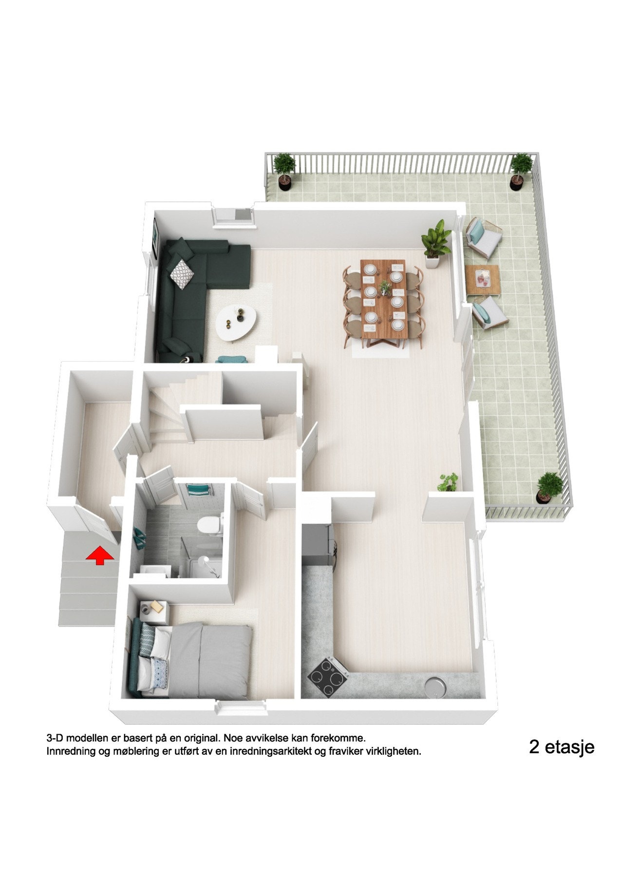 Plantegning 2.etasje Galleribilde