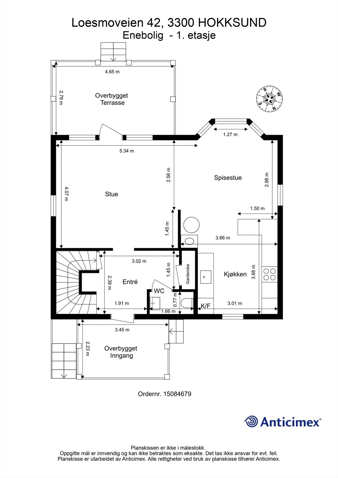 Plantegning 1. etasje Galleribilde