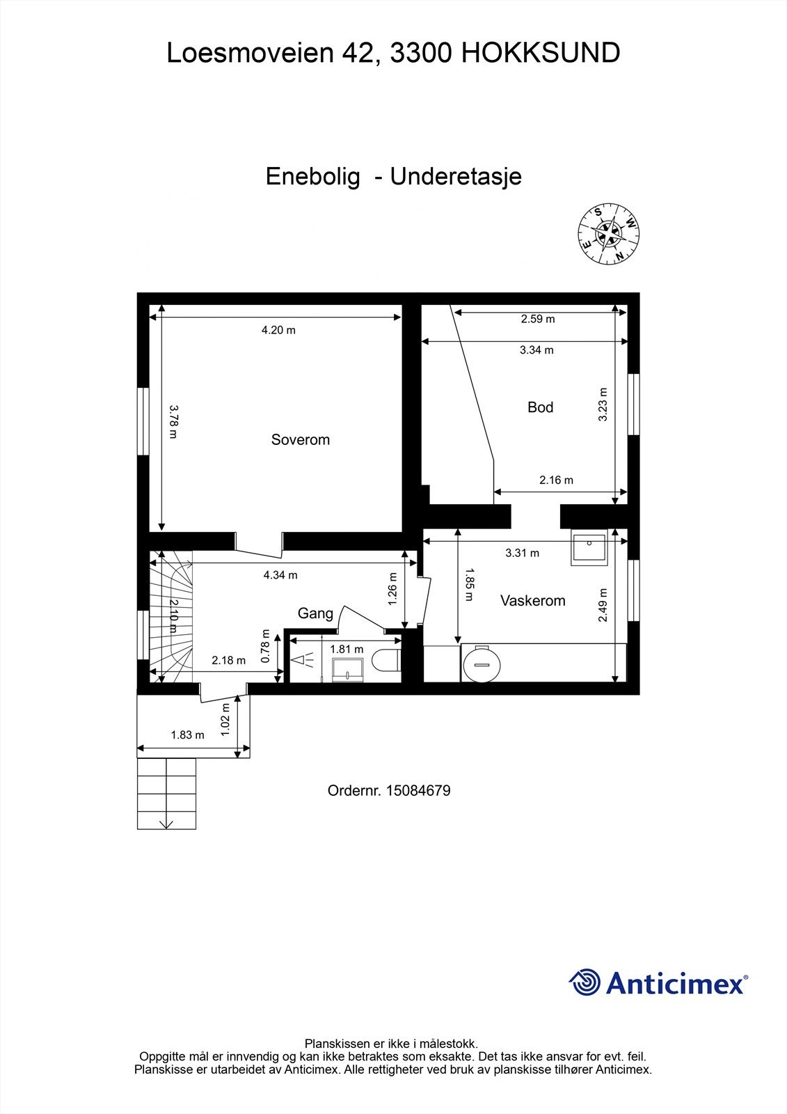 Plantegning underetasje Galleribilde