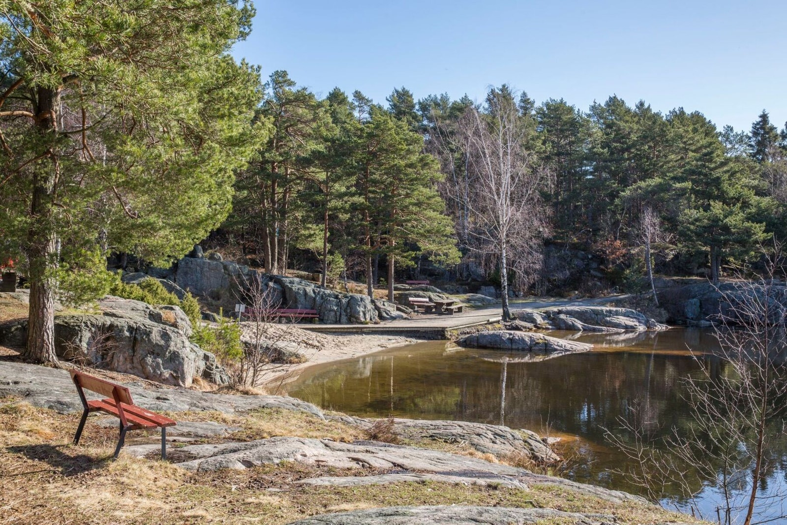 Fra Stampa, et fint badested i Baneheia - bare en kort til fra boligen Galleribilde