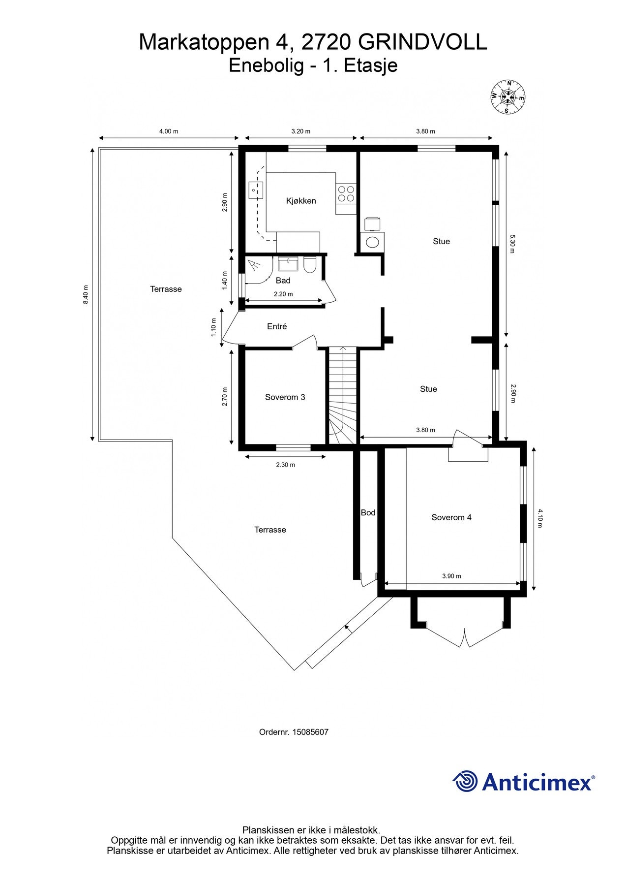 Plantegning 1. etasje Galleribilde