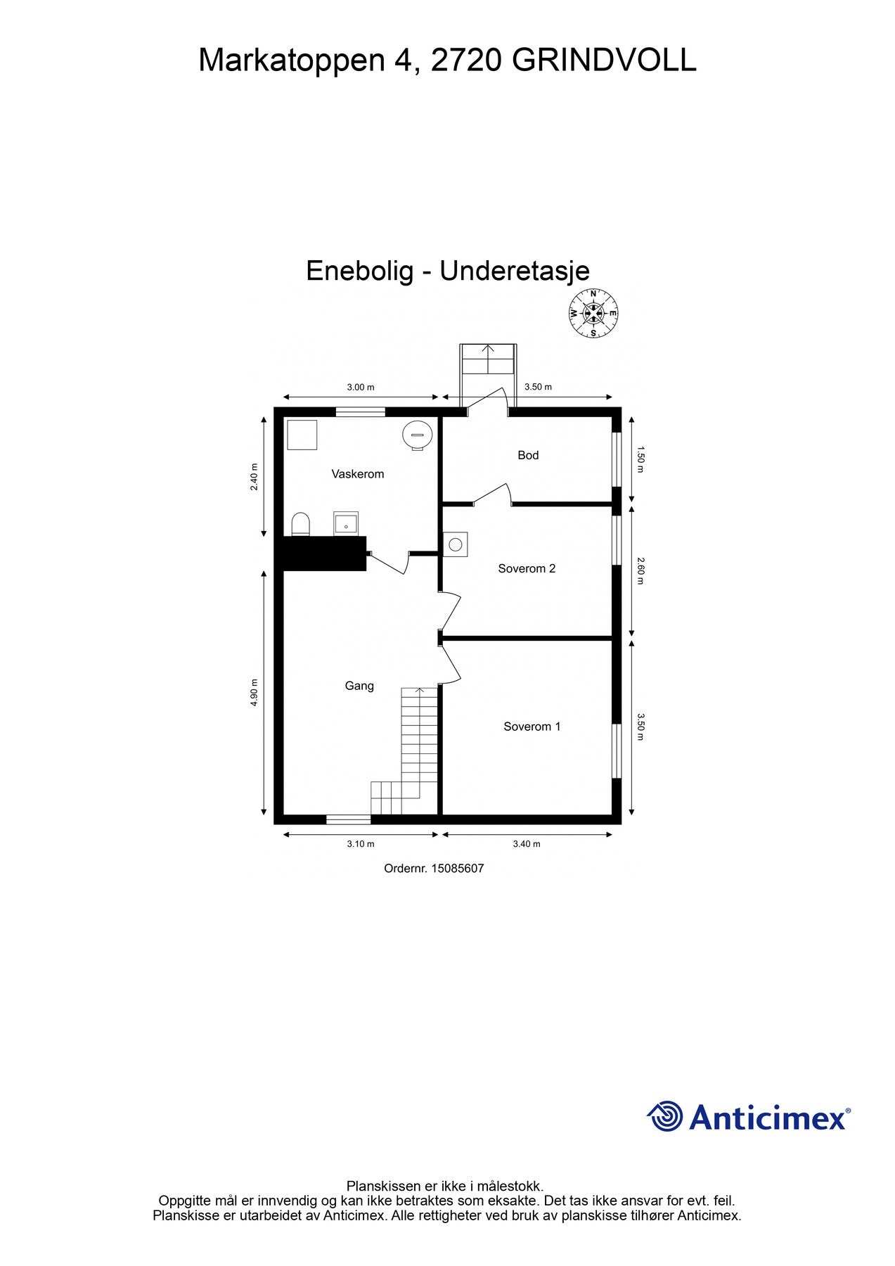 Plantegning underetasje. Galleribilde