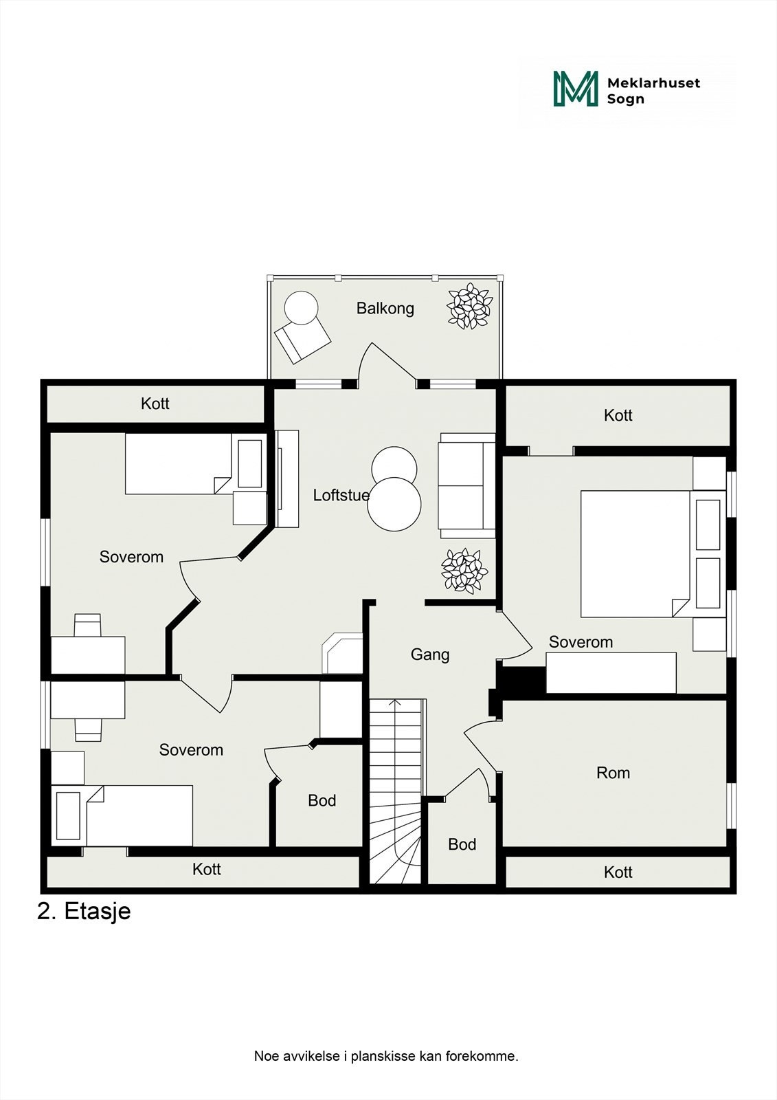 Planteikning 2D Loft Galleribilde
