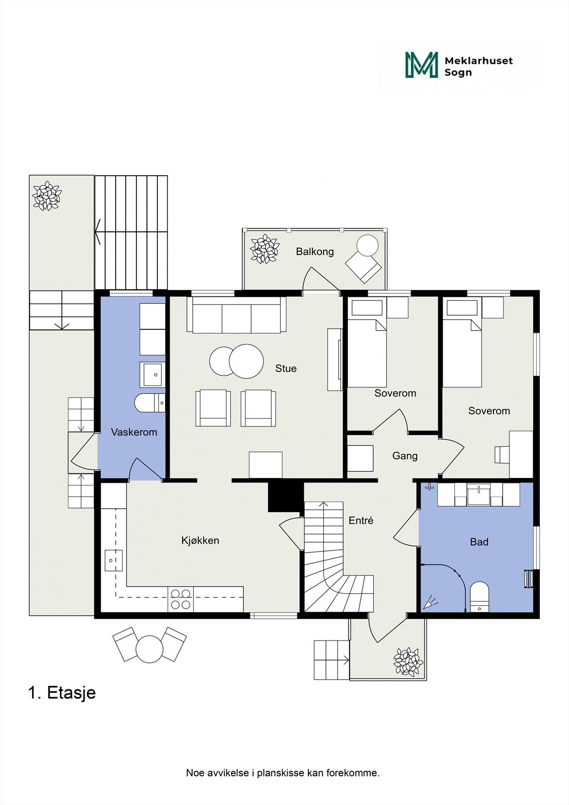 Planteikning 2D 1.etg. Galleribilde