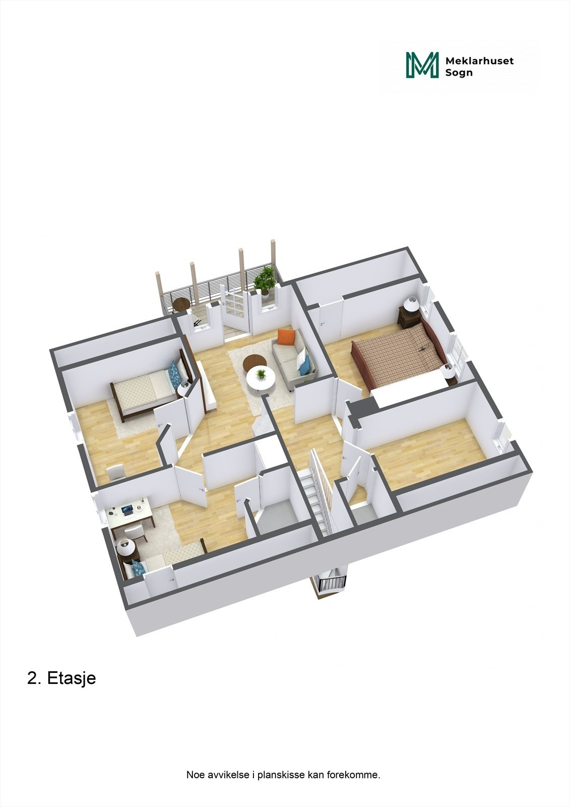 Planteikning 3D Loft Galleribilde