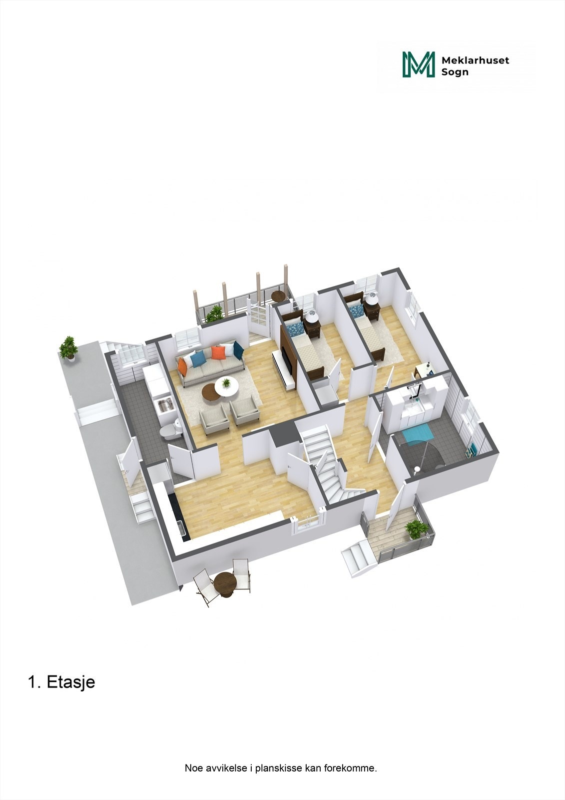 Planteikning 3D 1.etg. Galleribilde