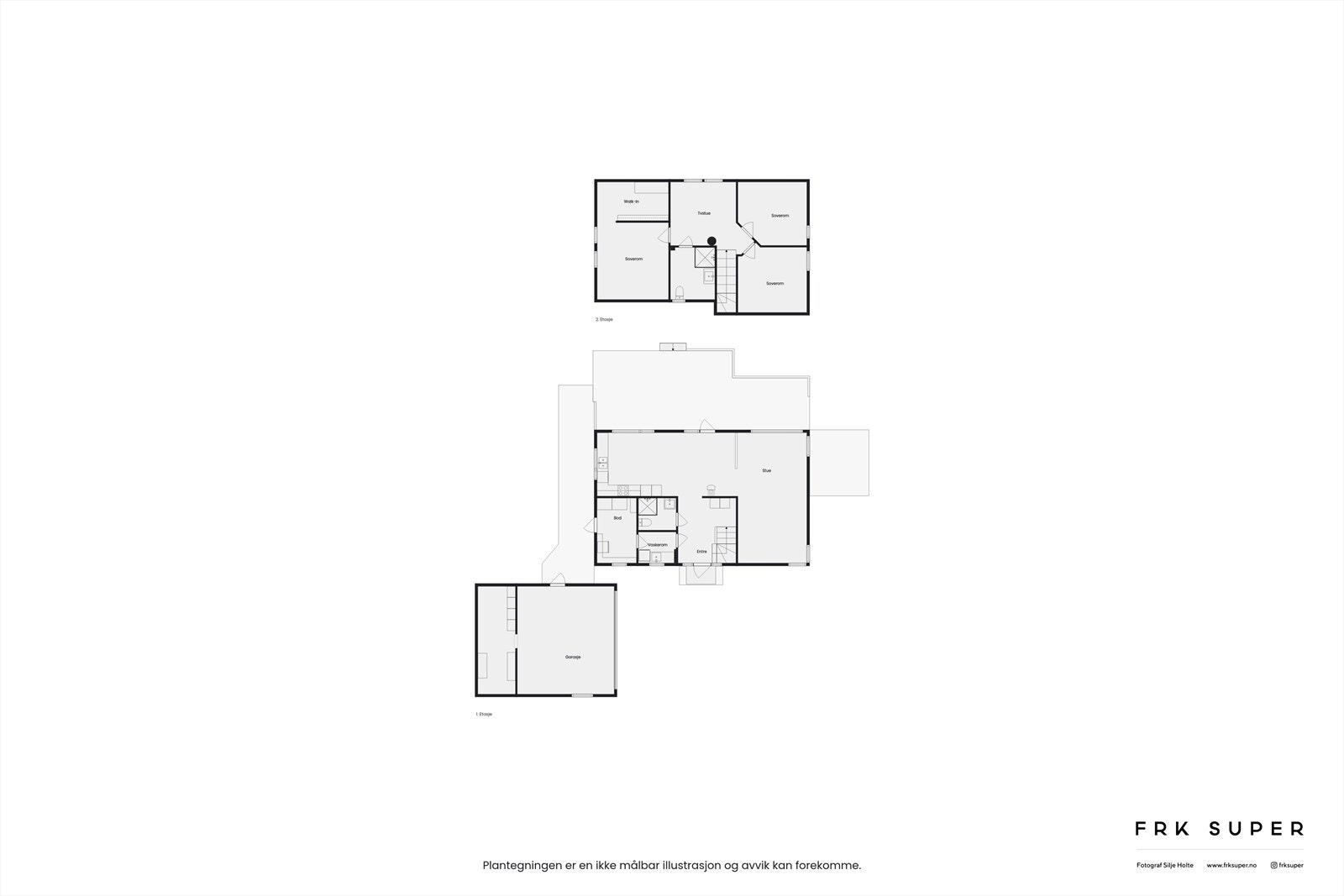 Boligen går over 2 plan og er målt til 188 m² BRA. Galleribilde