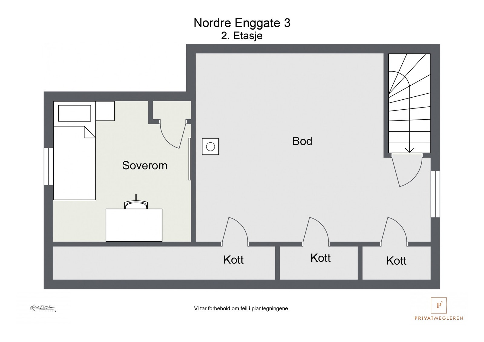 Plantegning loftsetasje Galleribilde