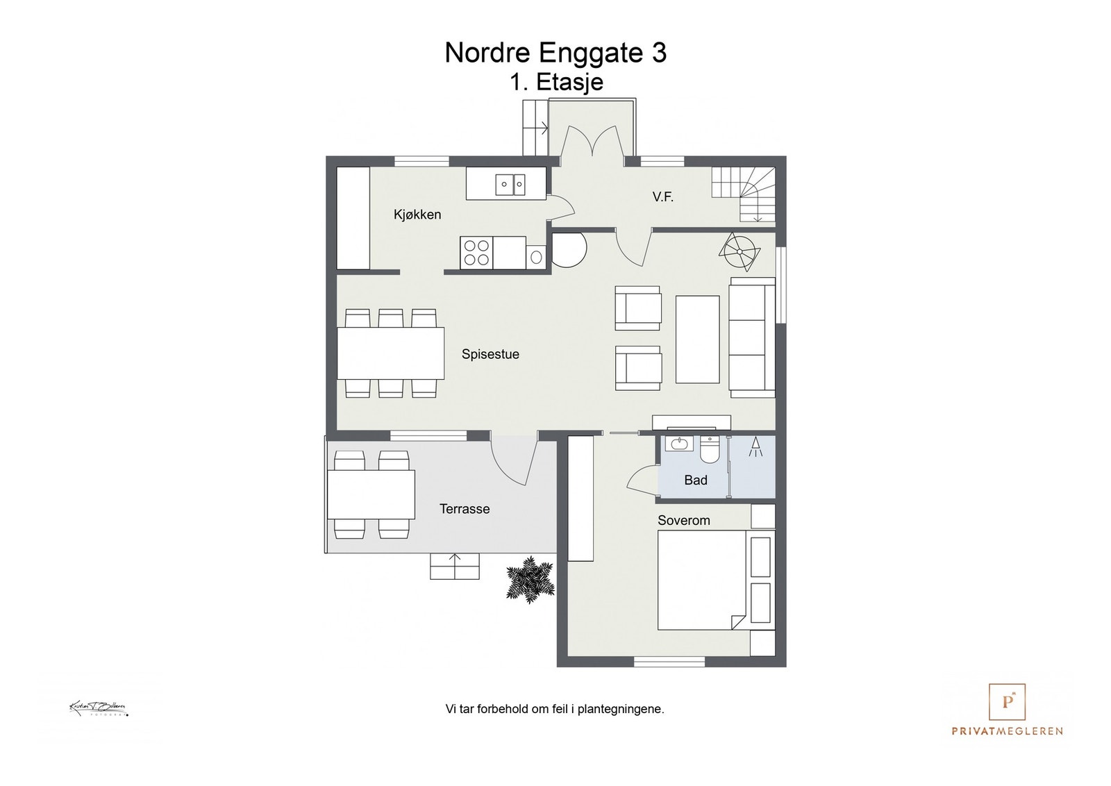 Plantegning 1. etasje Galleribilde