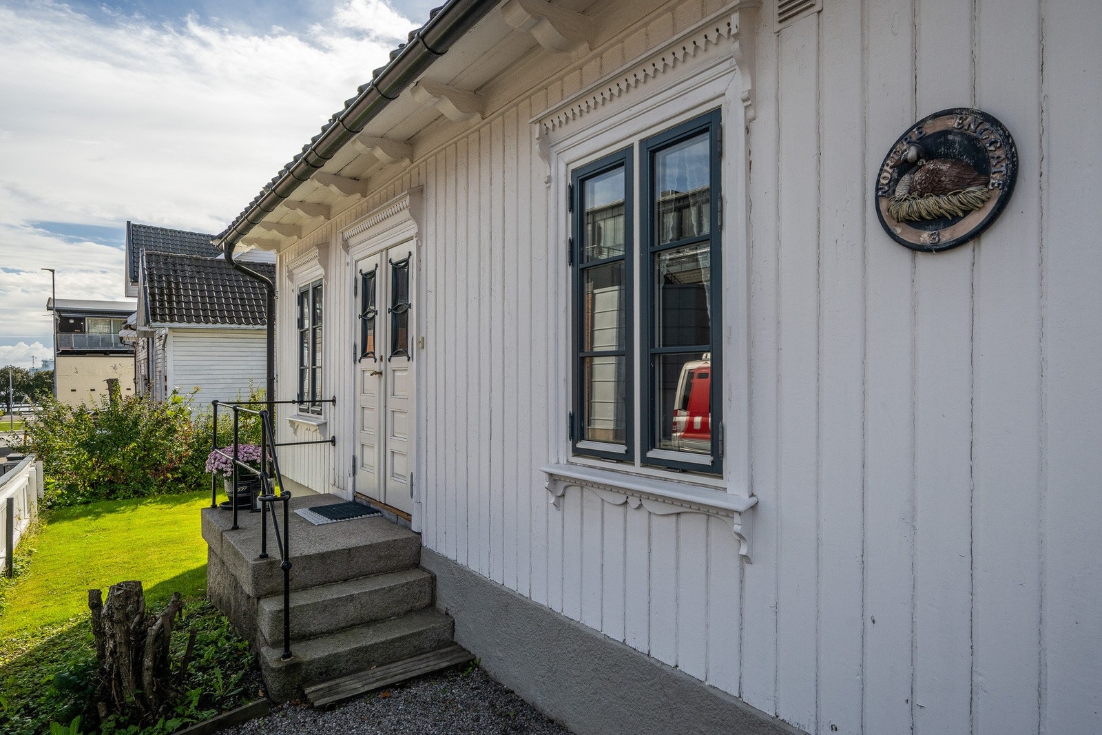 Da tar vi trappen opp til inngangspartiet Galleribilde