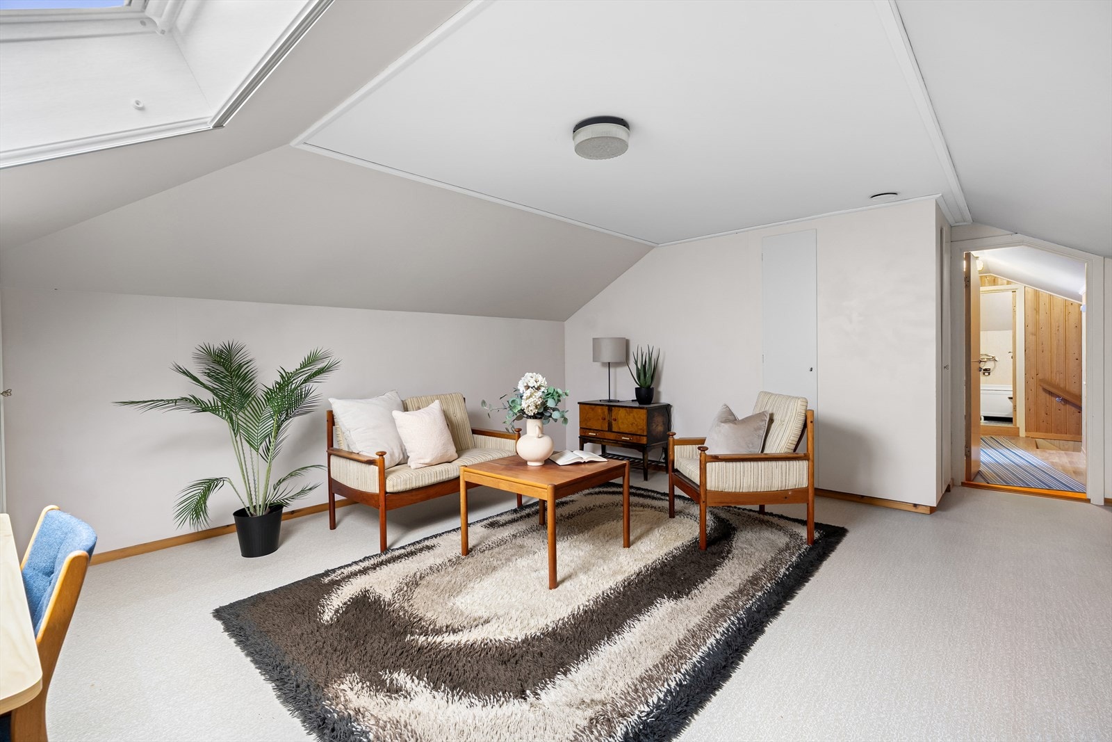 Loftstue. Rommene i 3. etasje er definert som gjesterom i godkjente tegninger. Galleribilde