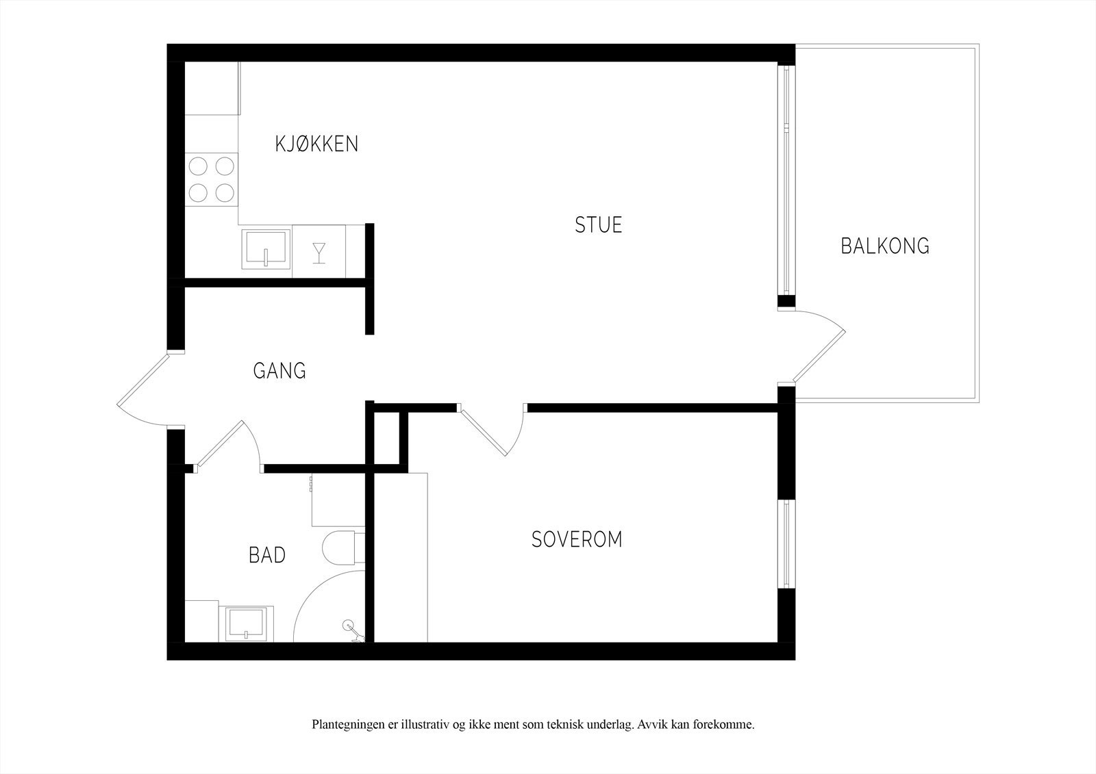 Planløsning 2. etasje Galleribilde