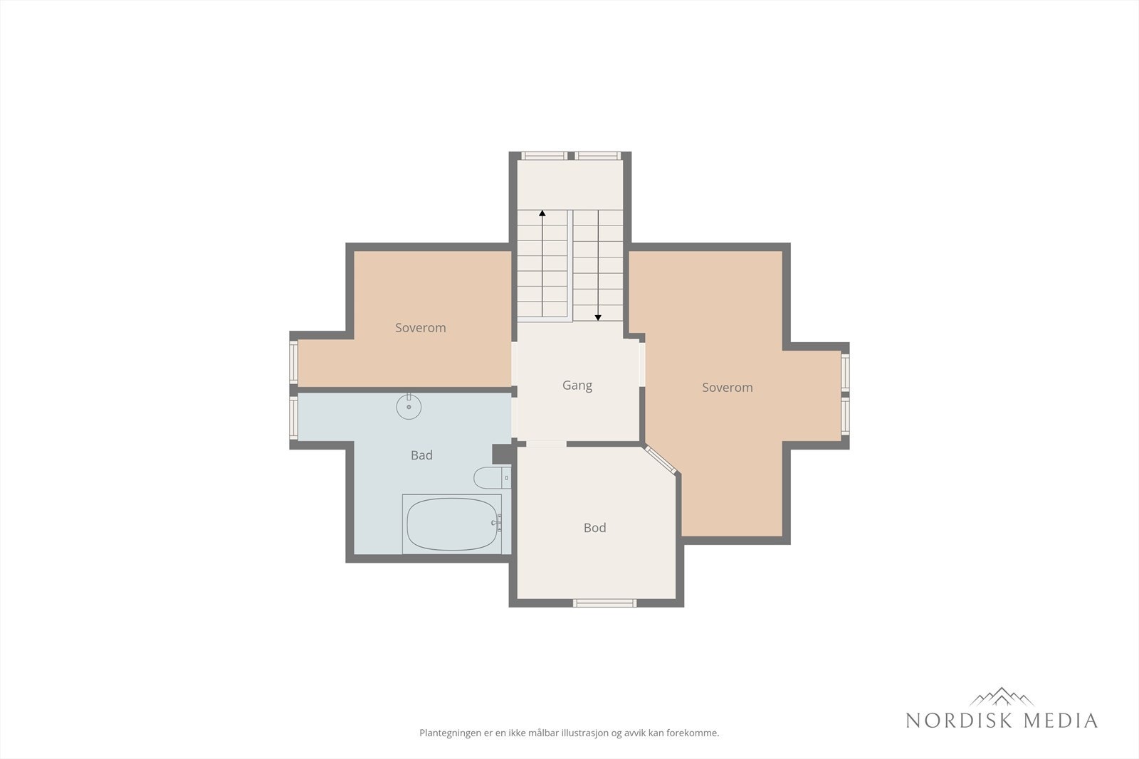 Plantegning loftsetasje. Galleribilde