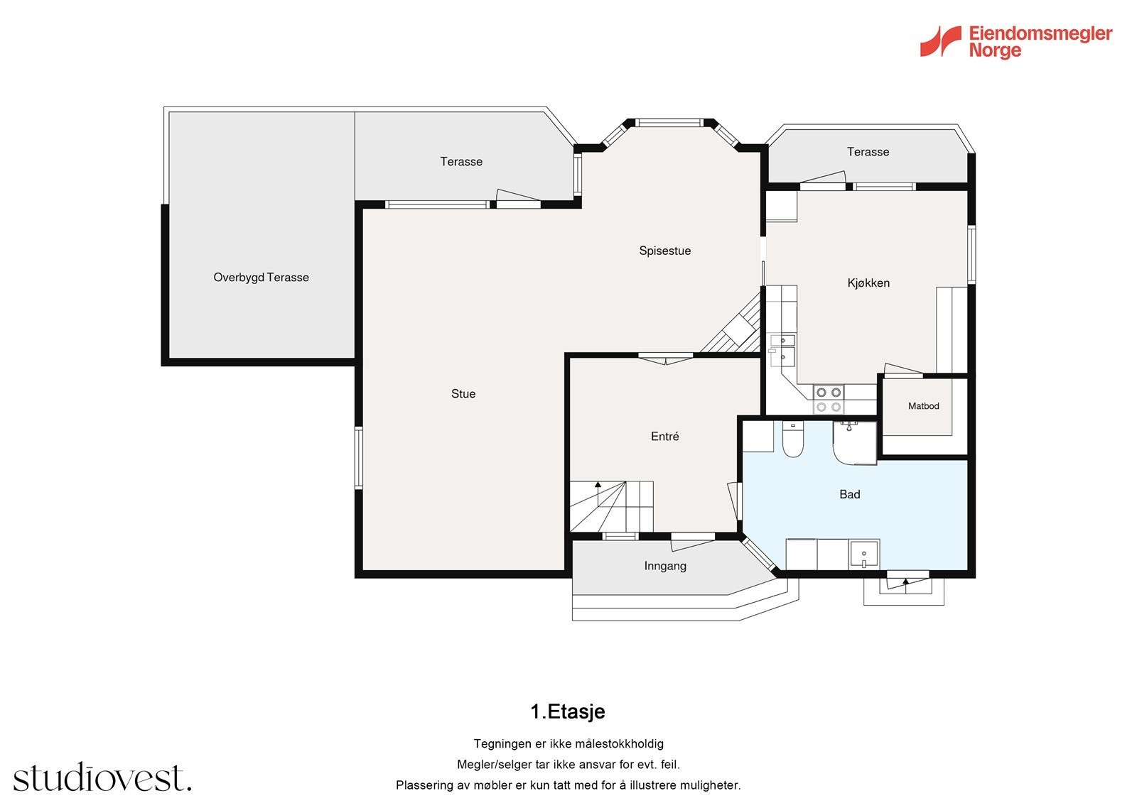 Planskisse 1. etasje Galleribilde