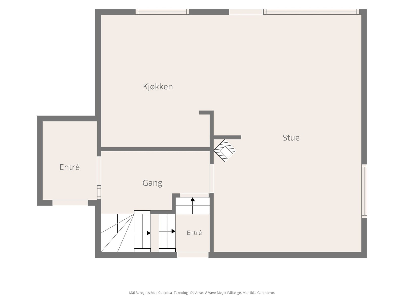 Plantegning 1. etasje Galleribilde