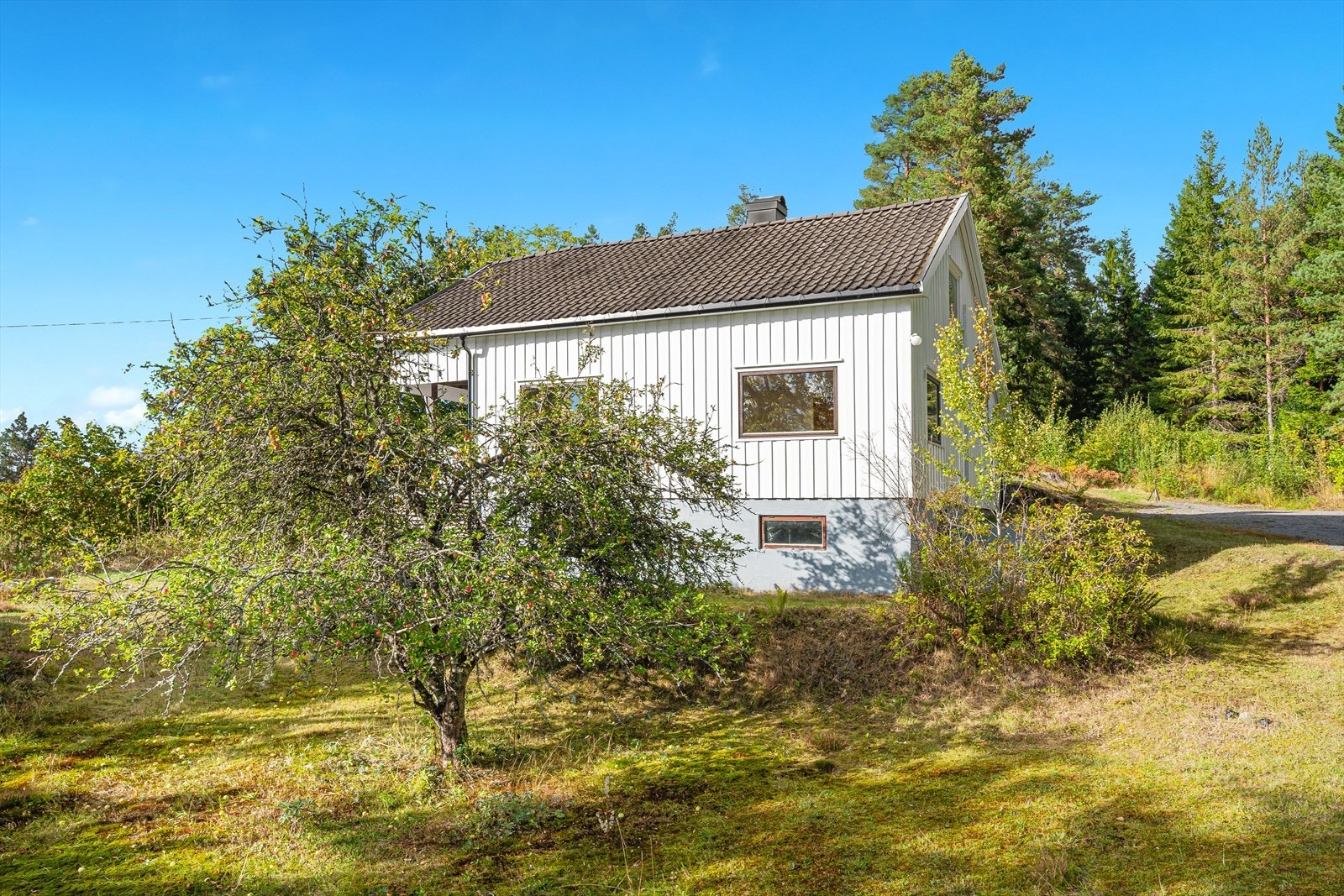 Idyllisk og usjenert enebolig med fin utsikt til Farsjø, gode solforhold og dobbel garasje. Galleribilde