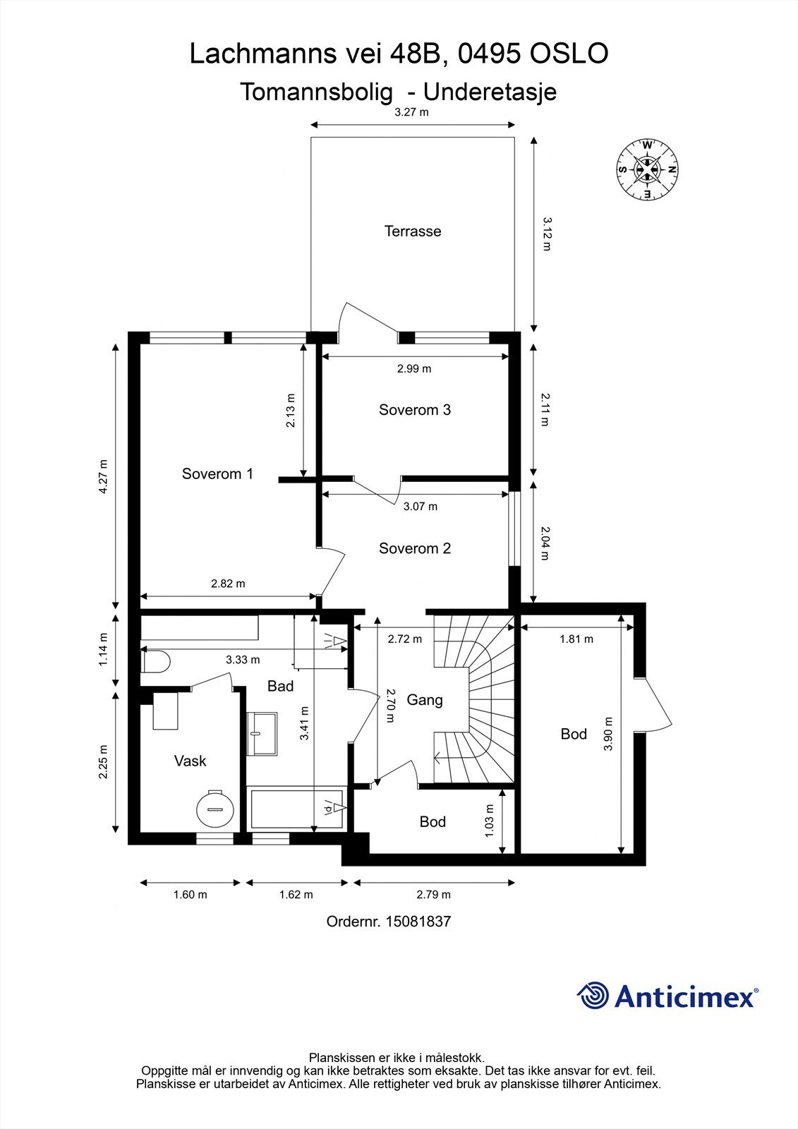 Plantegning - Underetasjen Galleribilde