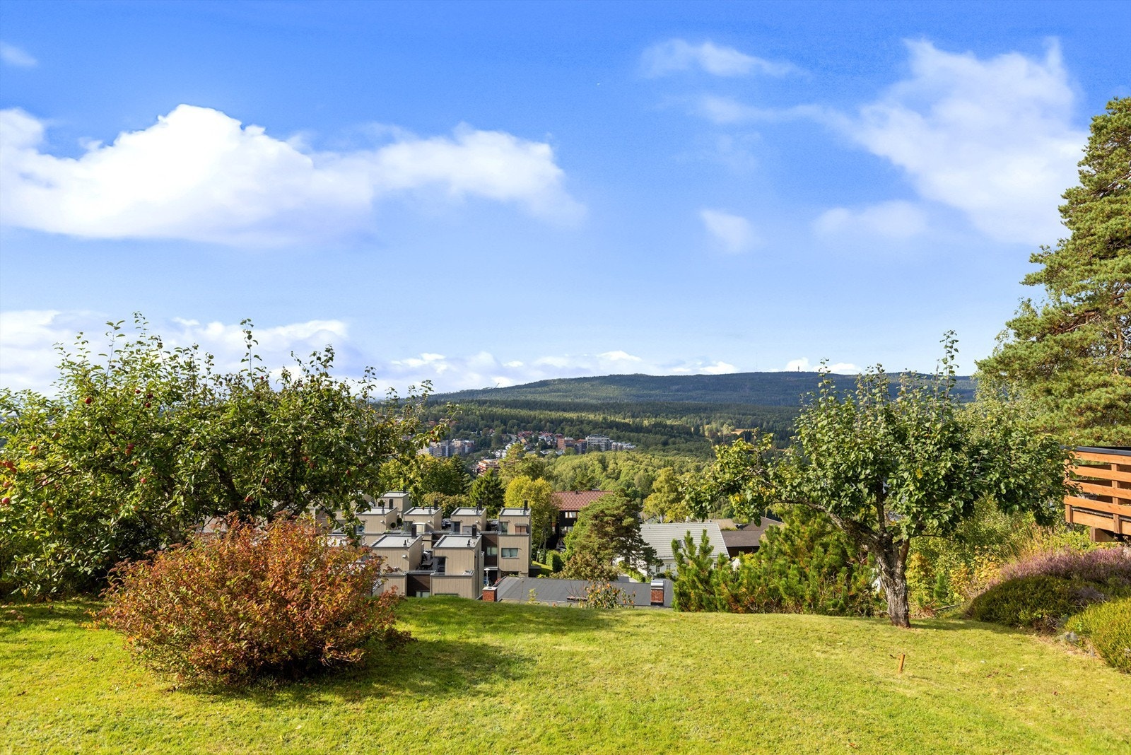 Fantastisk utsikt og meget gode solforhold på terrassen og i hagen Galleribilde