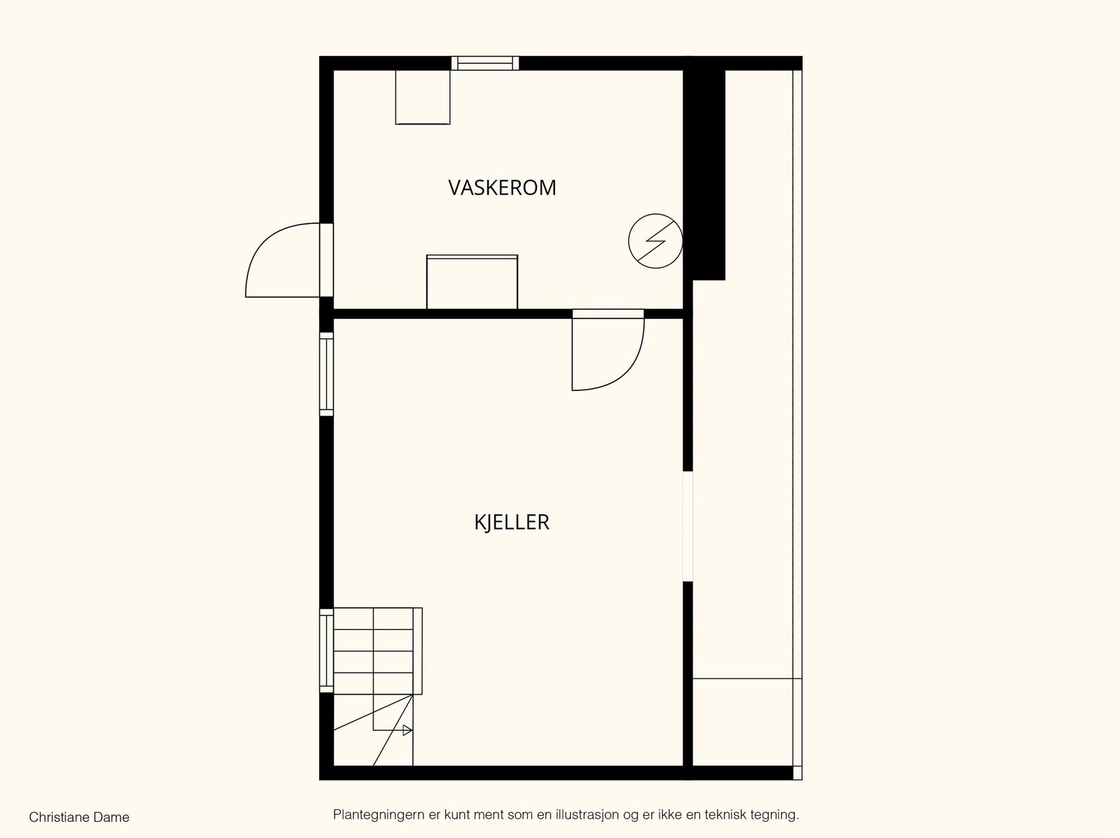 Plantegning kjeller | EIE Eiendomsmegling Galleribilde