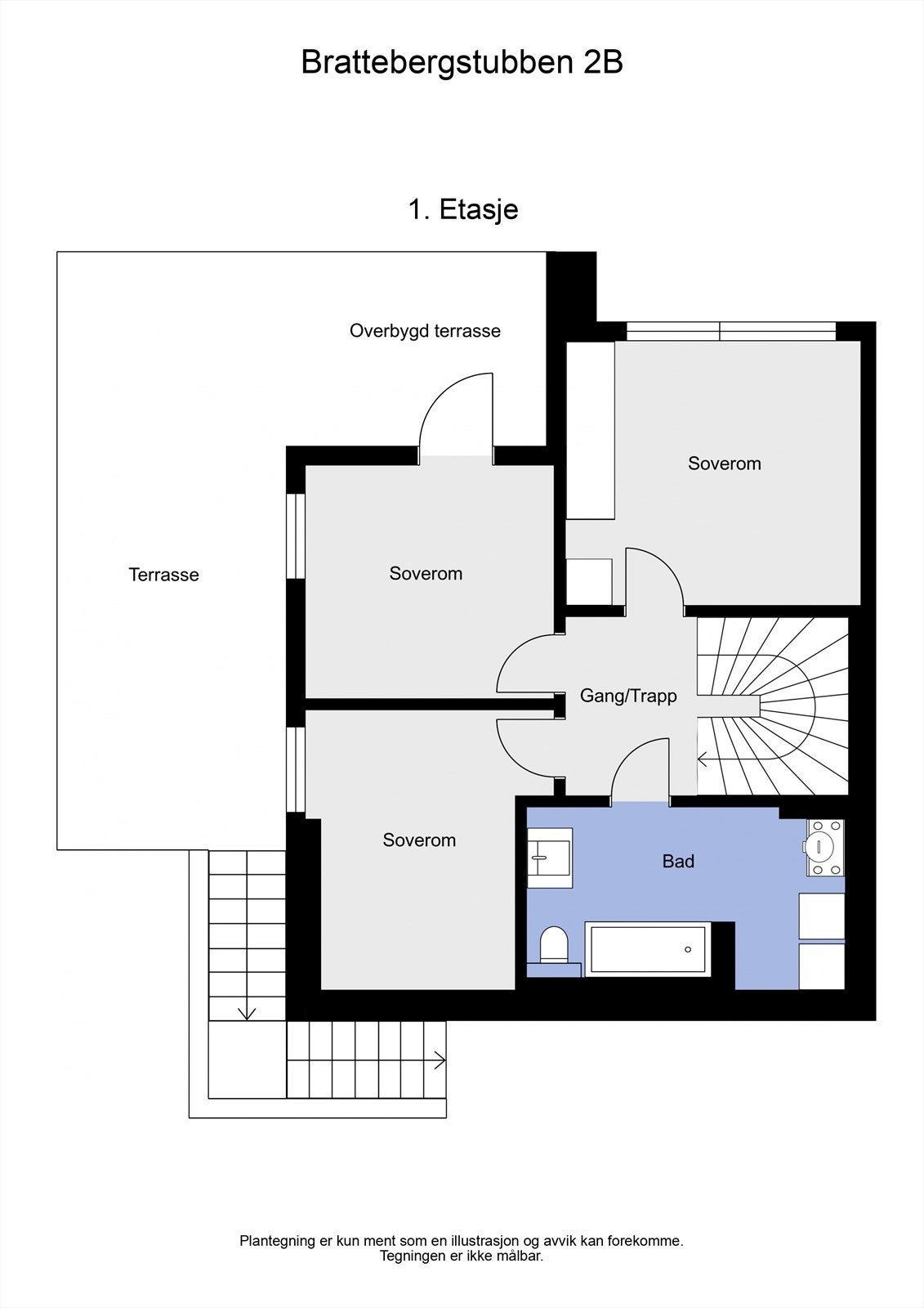 2D plantegning 1. etasje Galleribilde