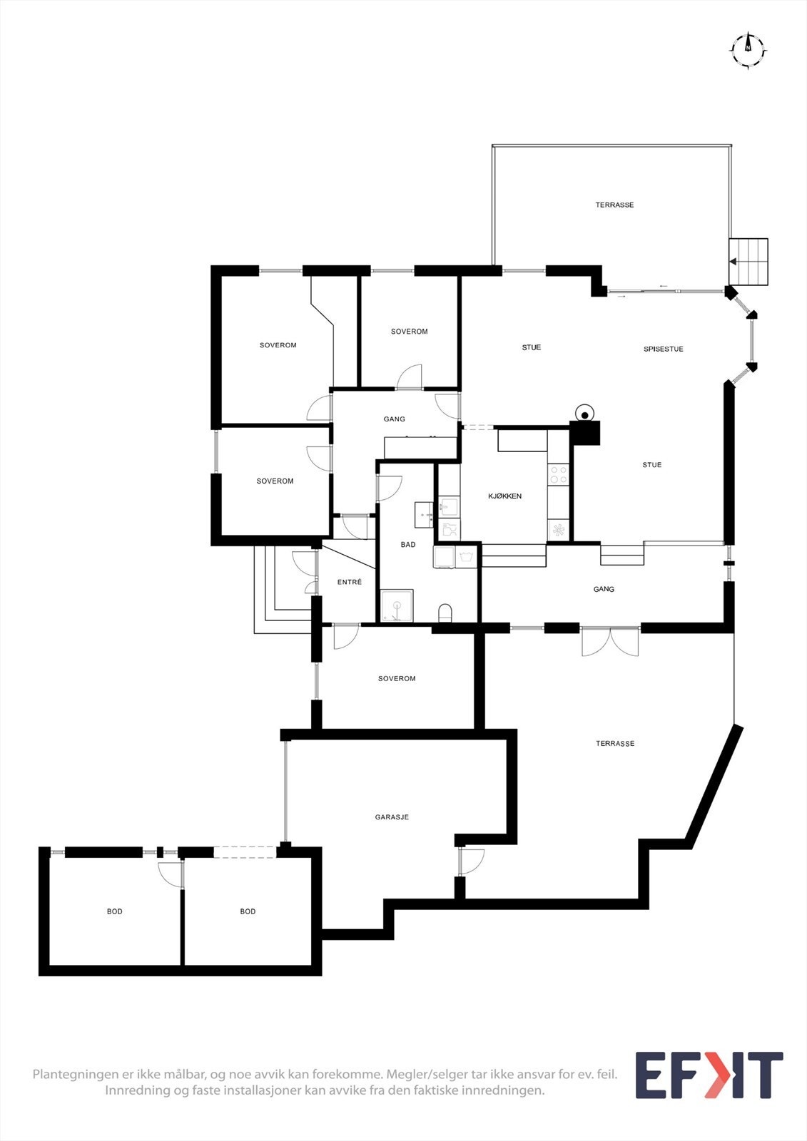 Plantegning hovedetasjen Galleribilde