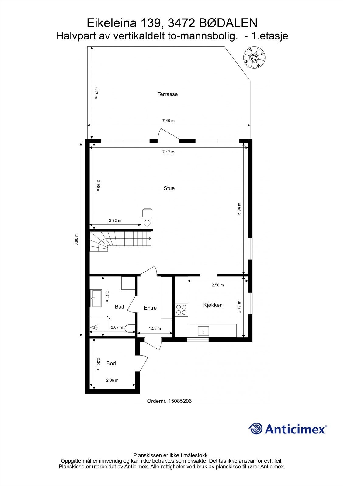 Plantegning 1. etasje Galleribilde