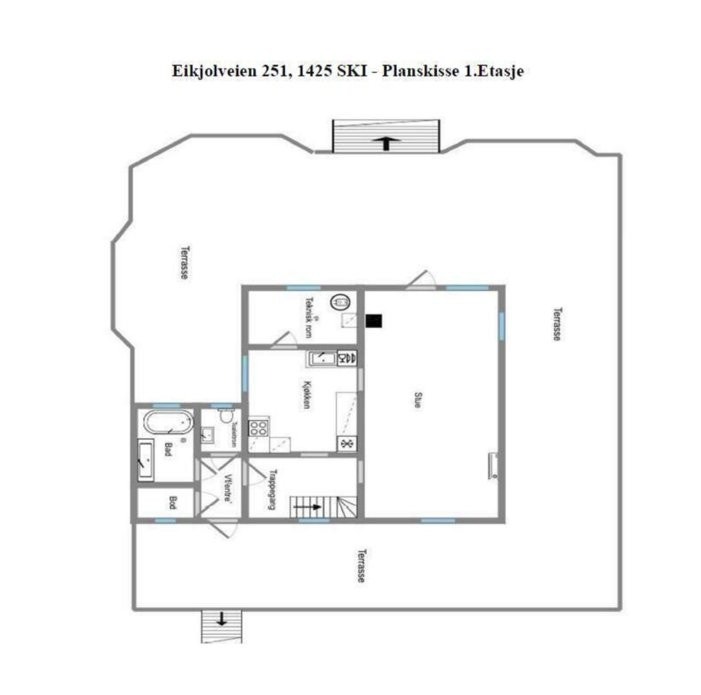 Planløsning 1.etasje Galleribilde