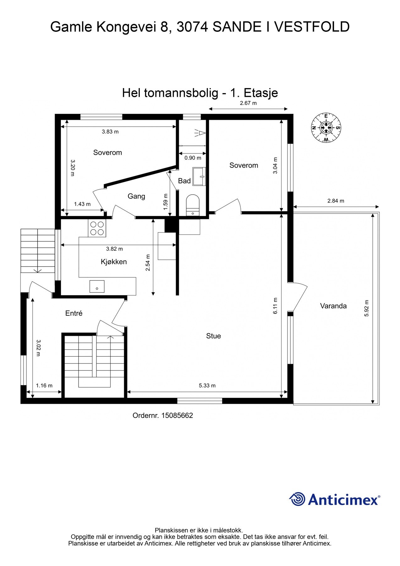 Plantegning 1. etasje. Galleribilde
