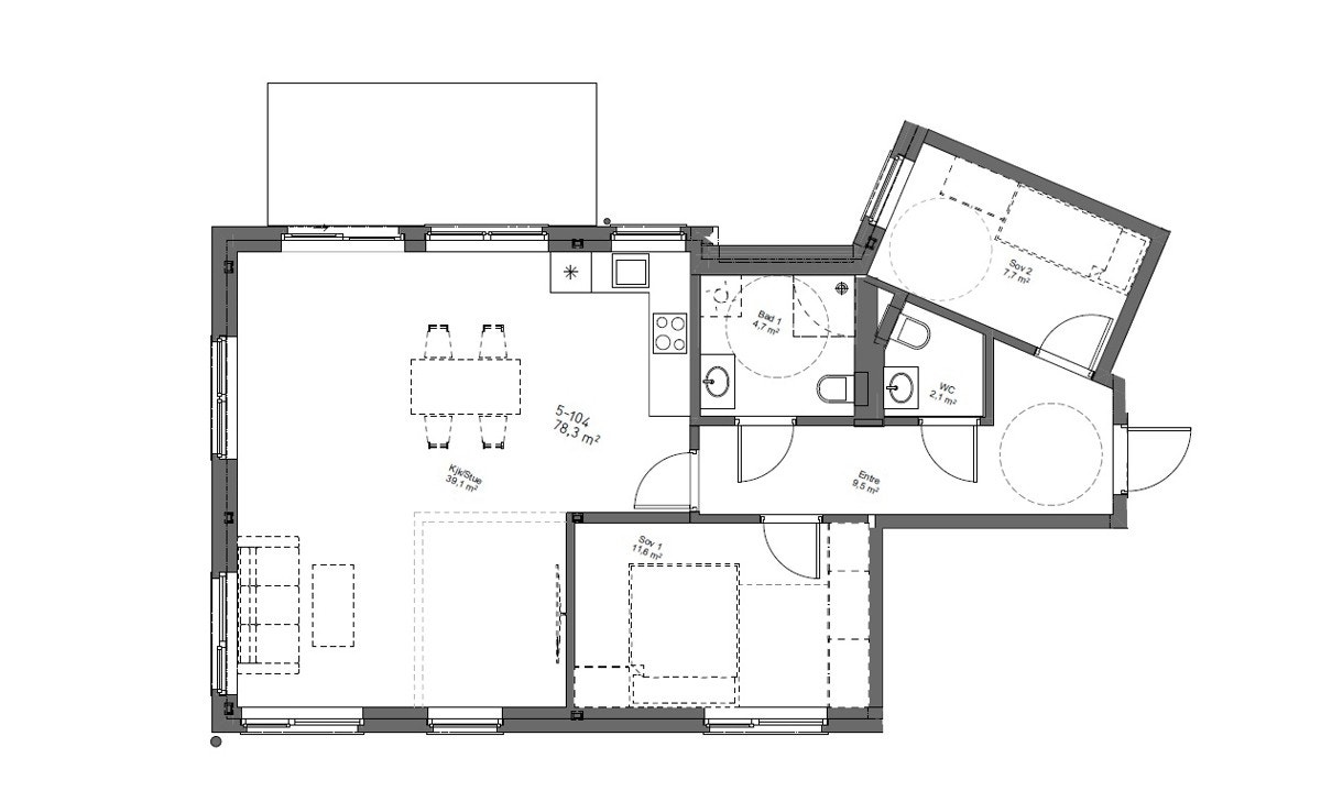 Plantegning B5-104 Galleribilde